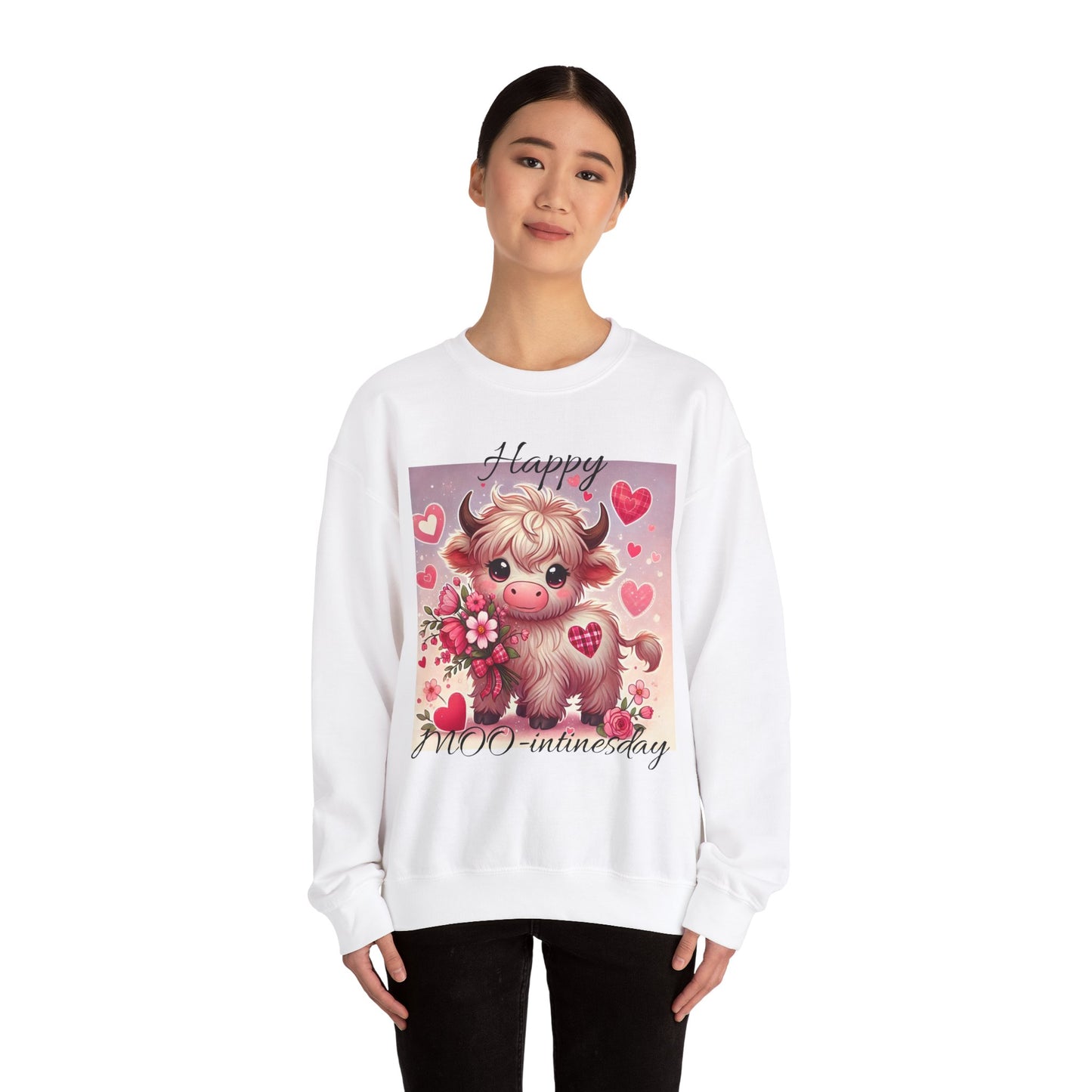 Valentines Day Highland Cow Crewneck