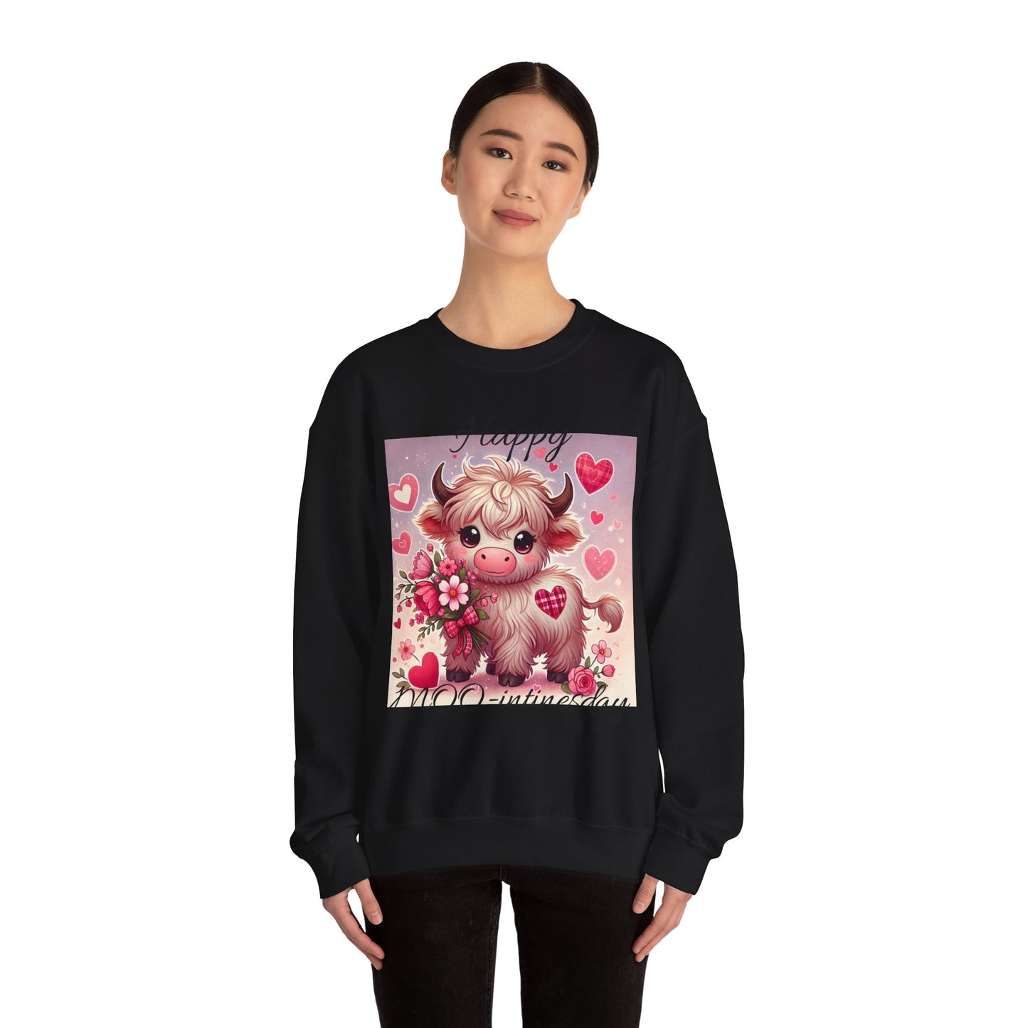 Valentines Day Highland Cow Crewneck