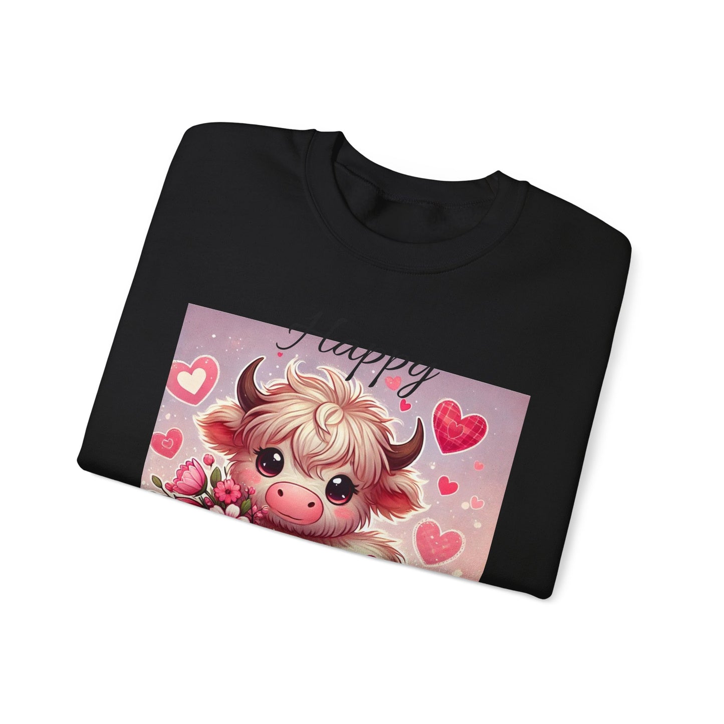 Valentines Day Highland Cow Crewneck