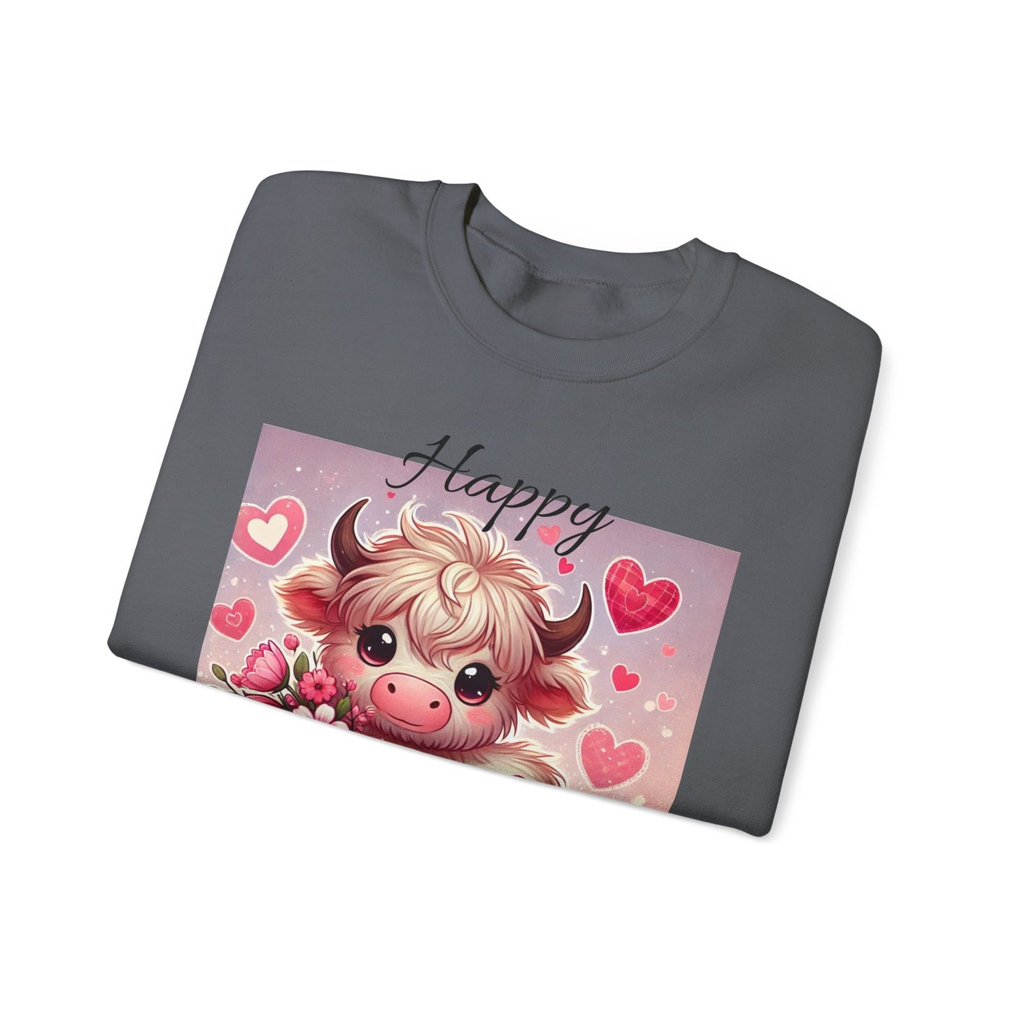 Valentines Day Highland Cow Crewneck