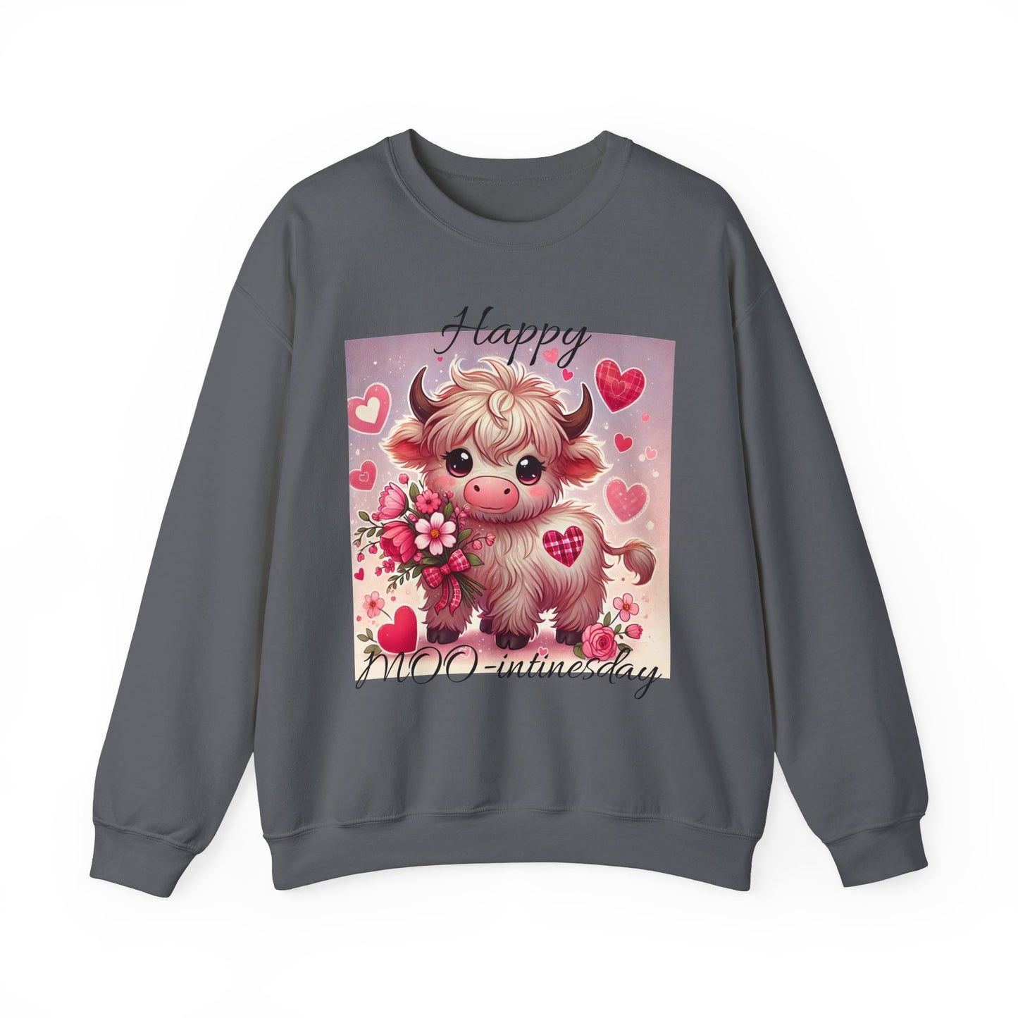 Valentines Day Highland Cow Crewneck