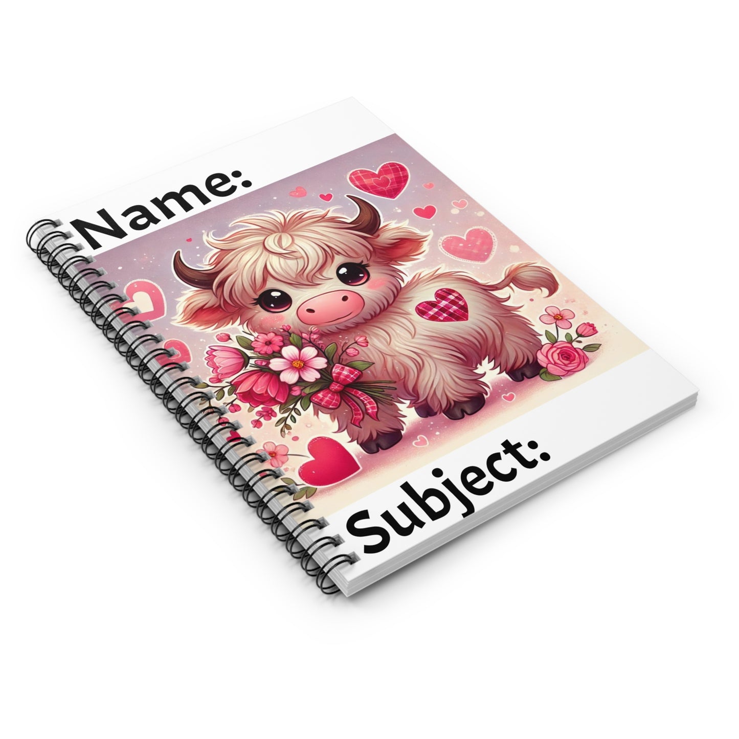Valentines Day Spiral Notebook