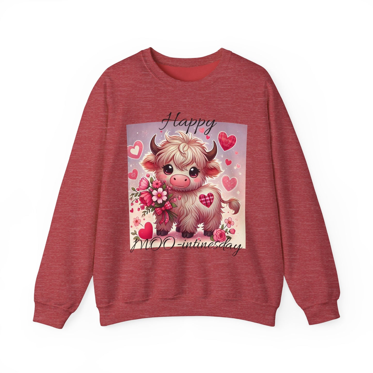 Valentines Day Highland Cow Crewneck