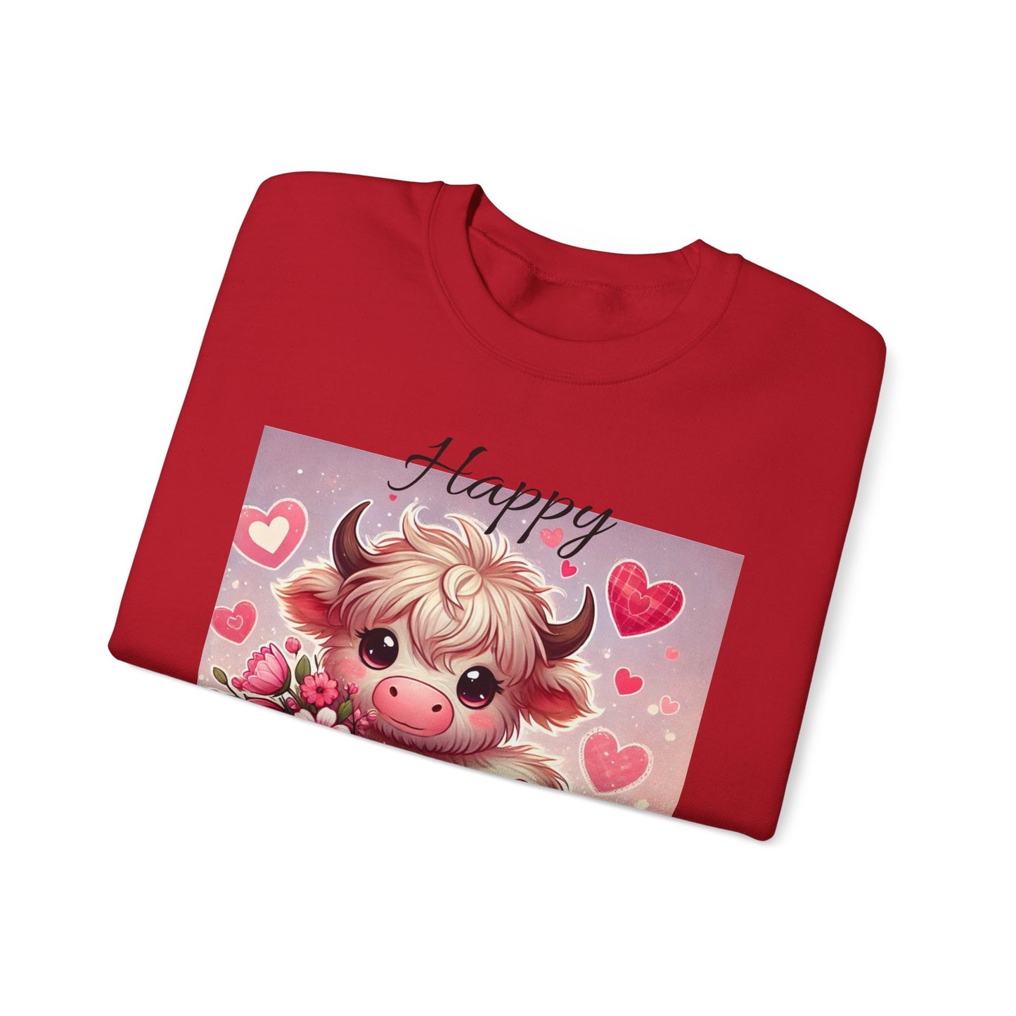 Valentines Day Highland Cow Crewneck