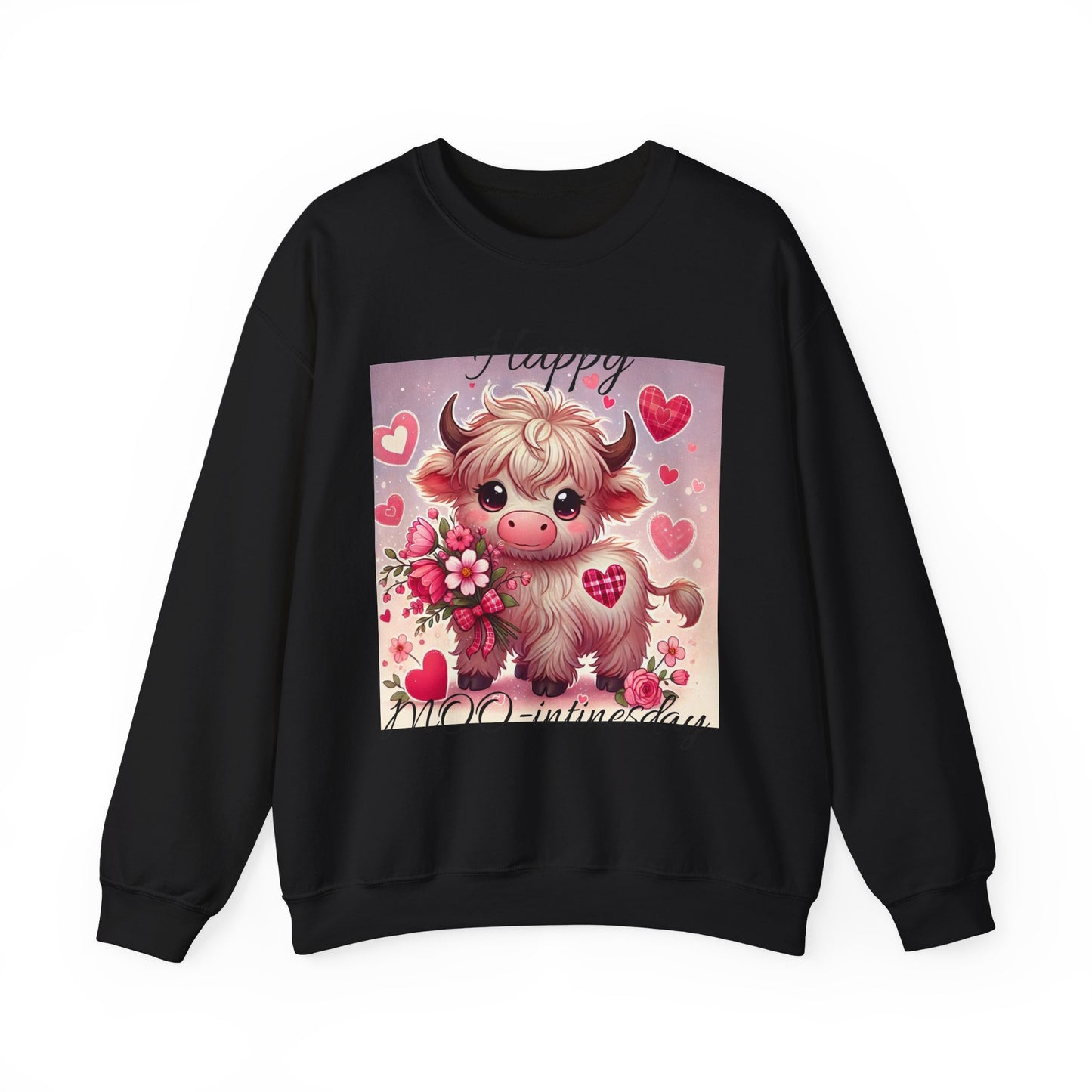 Valentines Day Highland Cow Crewneck