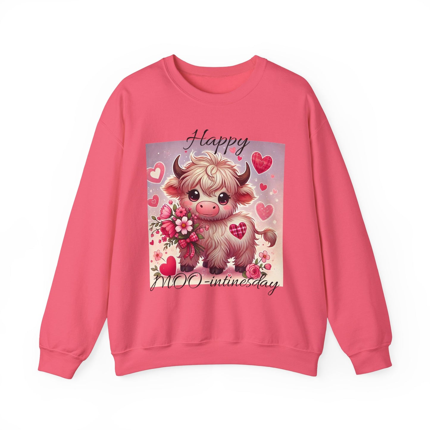Valentines Day Highland Cow Crewneck