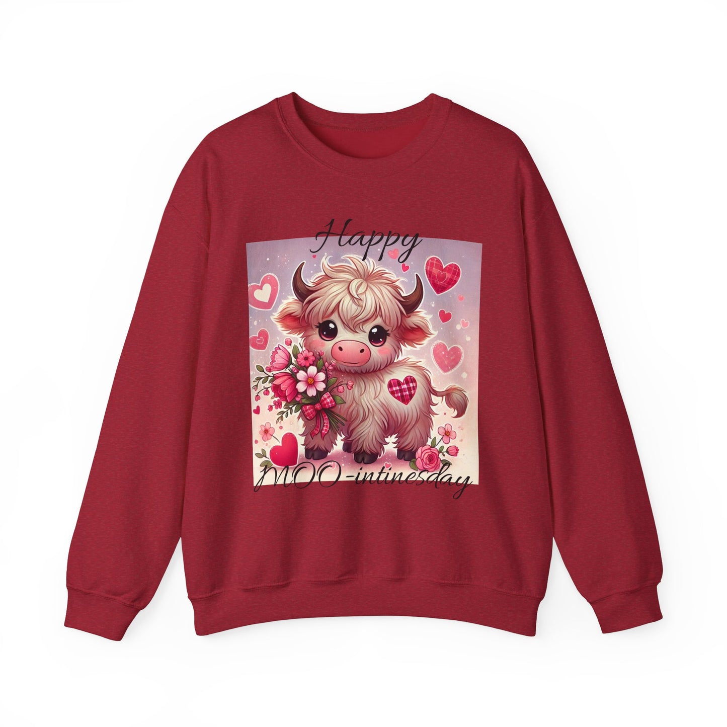 Valentines Day Highland Cow Crewneck