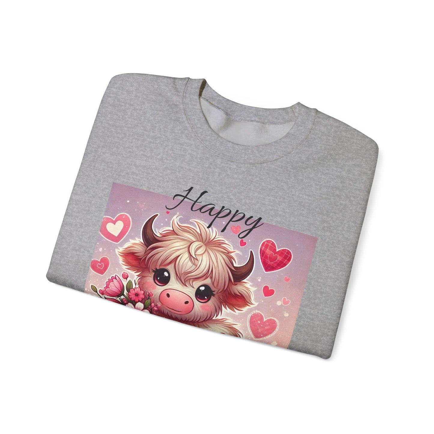 Valentines Day Highland Cow Crewneck