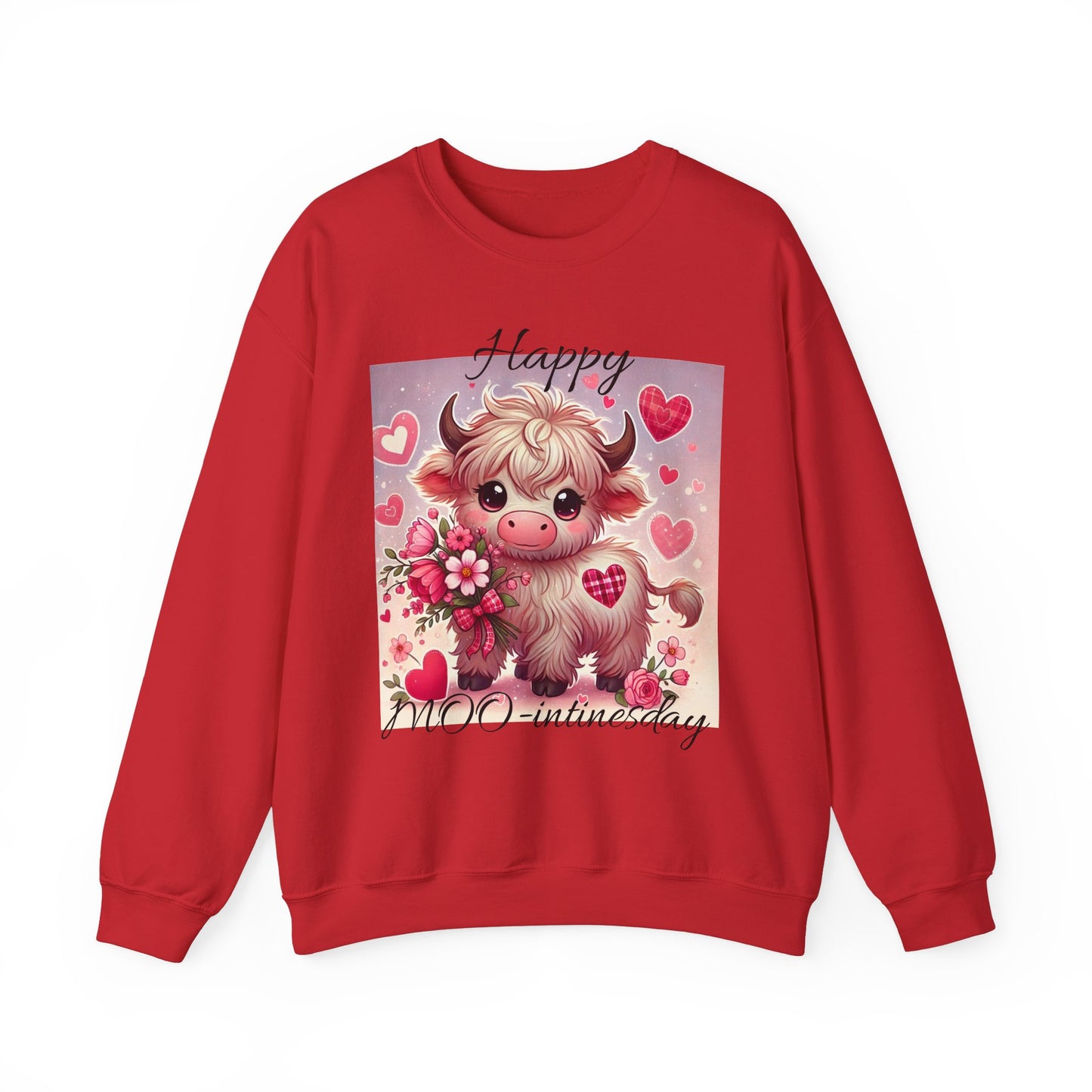 Valentines Day Highland Cow Crewneck