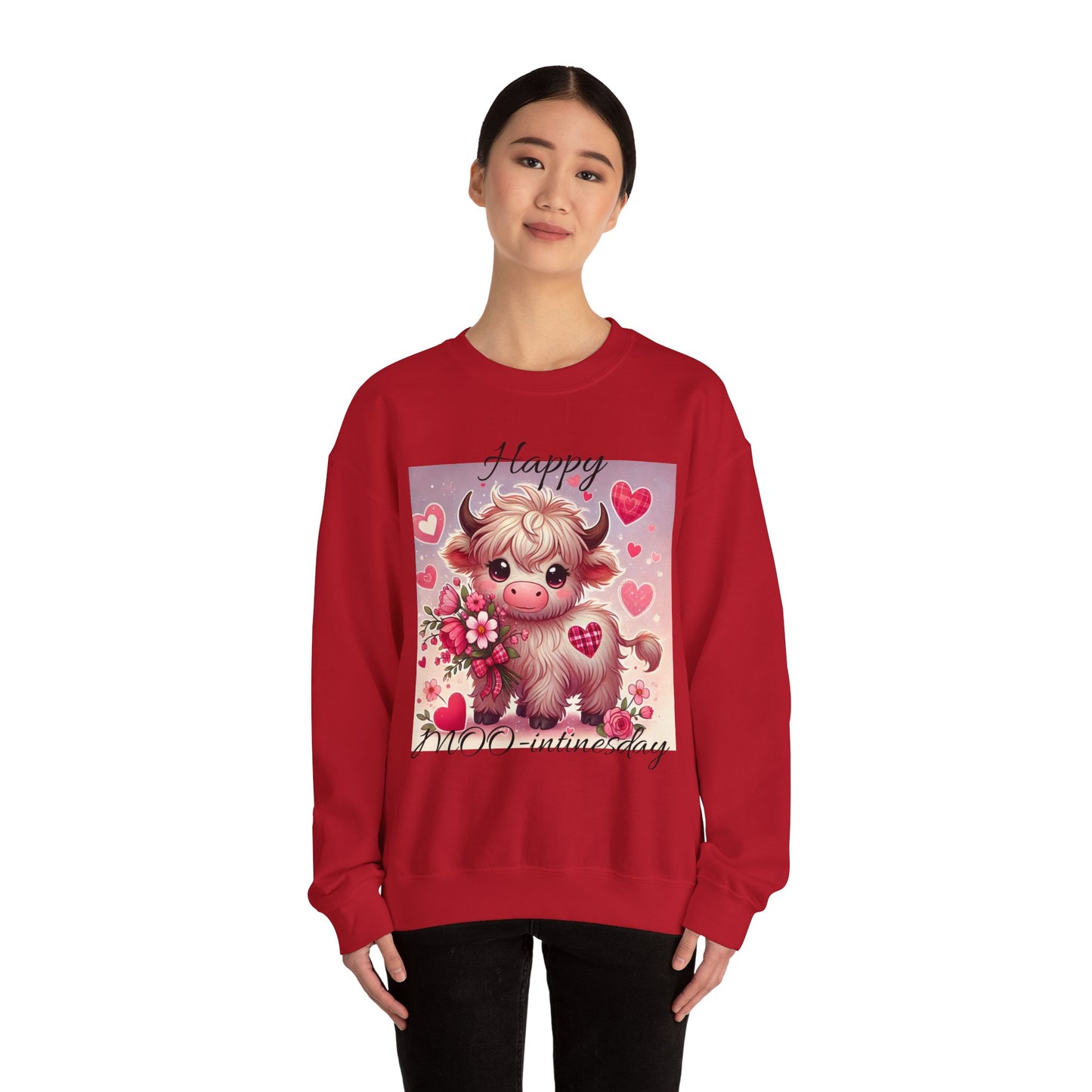 Valentines Day Highland Cow Crewneck