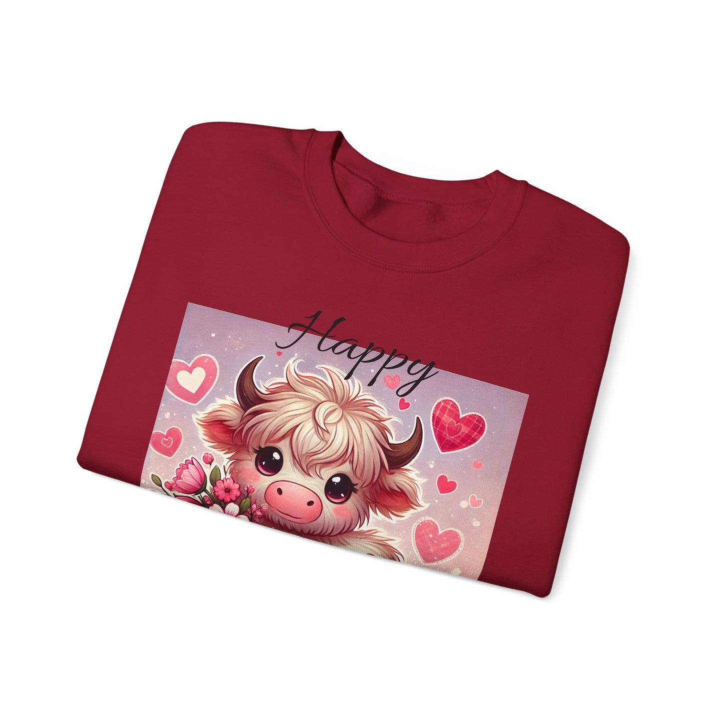 Valentines Day Highland Cow Crewneck