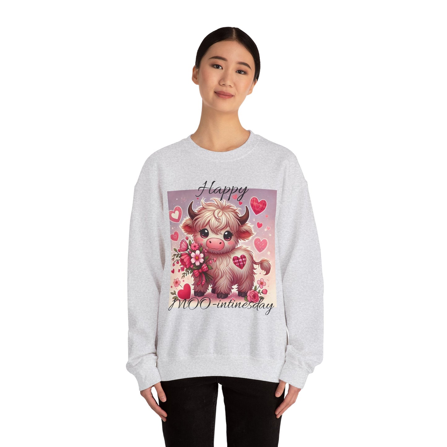 Valentines Day Highland Cow Crewneck