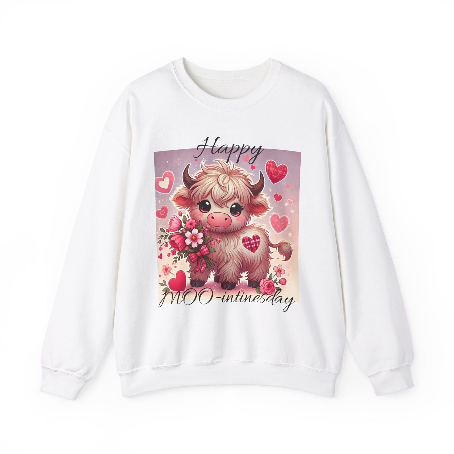 Valentines Day Highland Cow Crewneck