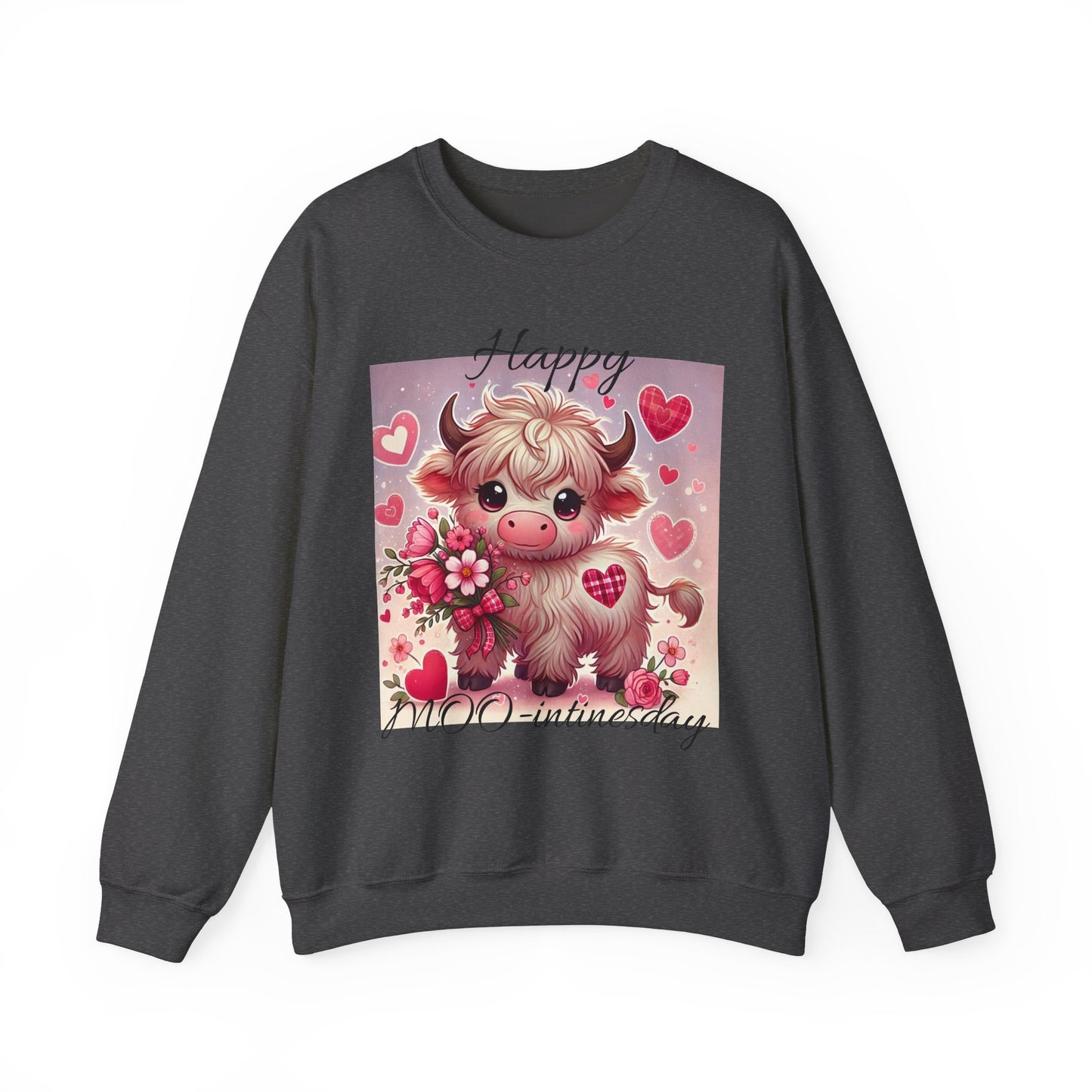 Valentines Day Highland Cow Crewneck