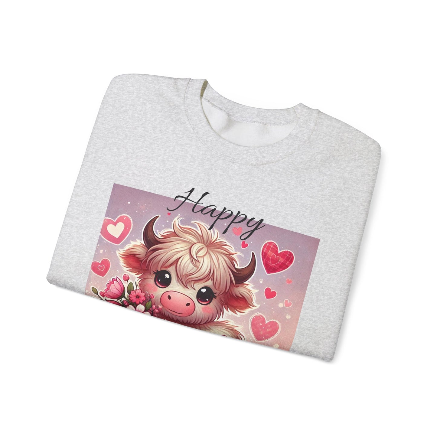 Valentines Day Highland Cow Crewneck