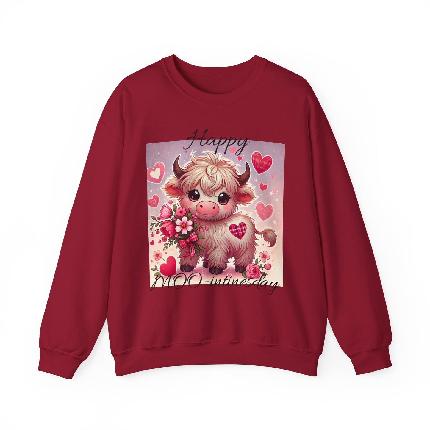 Valentines Day Highland Cow Crewneck