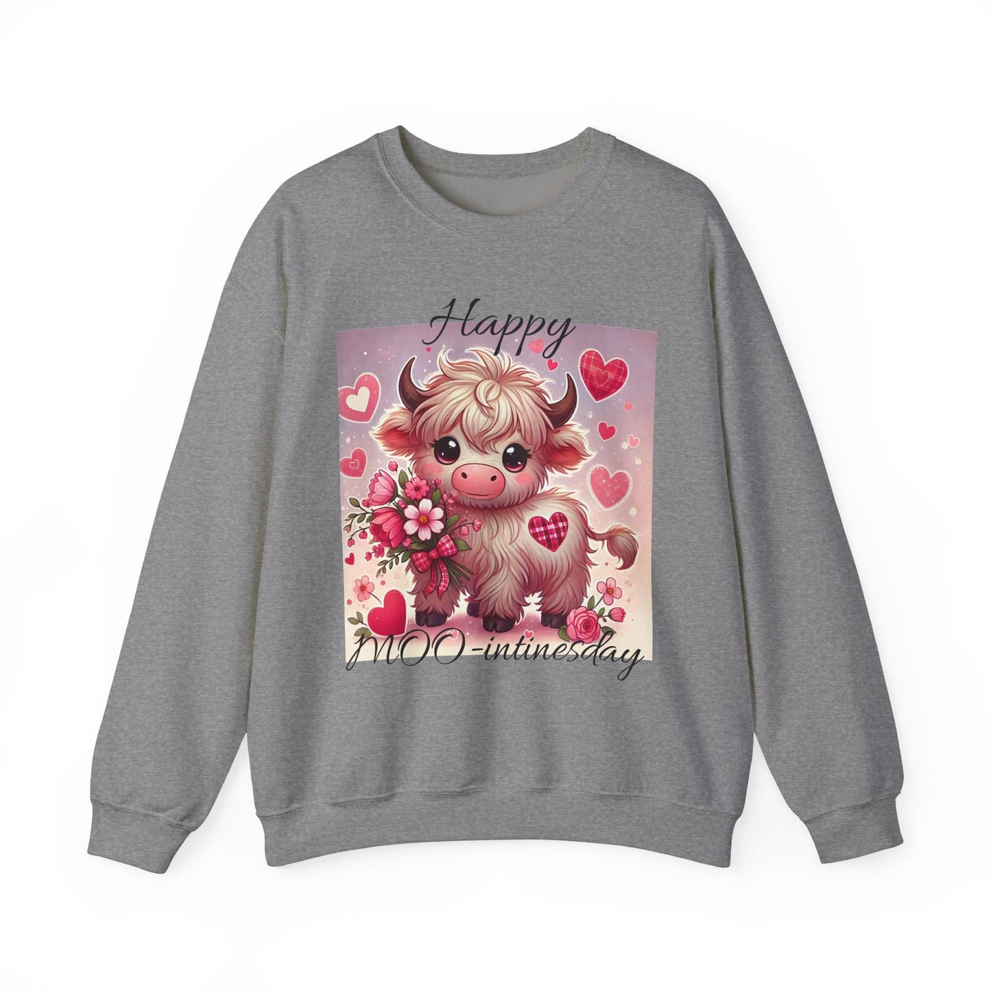 Valentines Day Highland Cow Crewneck