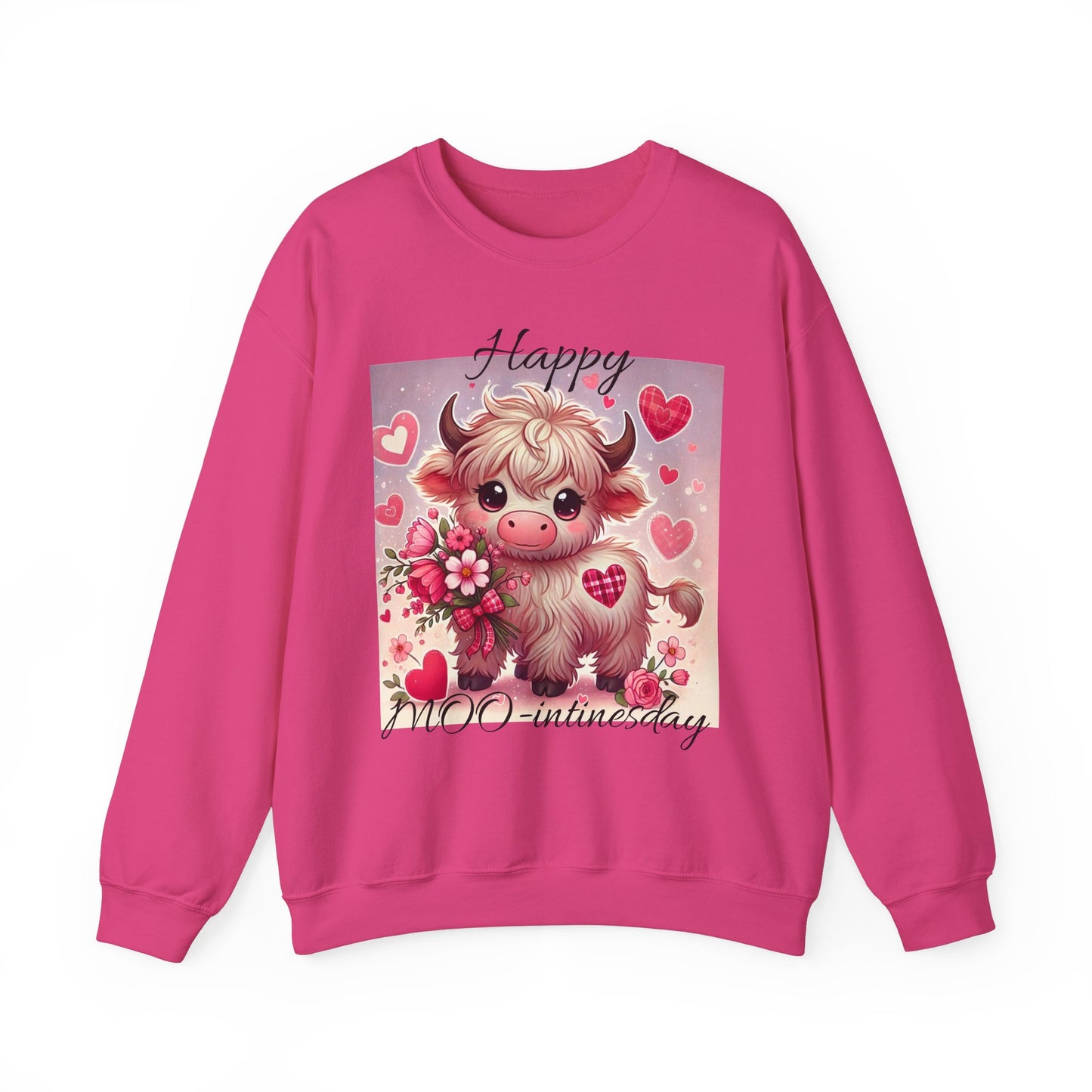 Valentines Day Highland Cow Crewneck