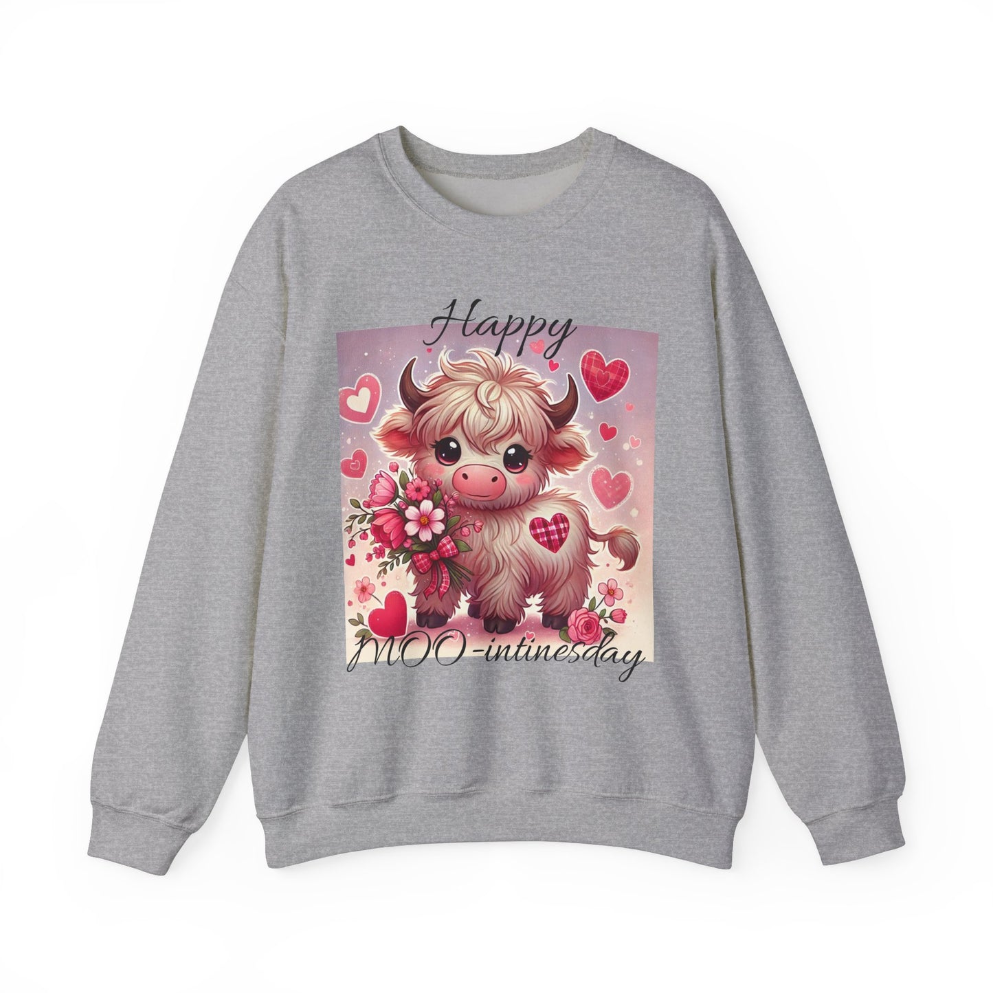 Valentines Day Highland Cow Crewneck