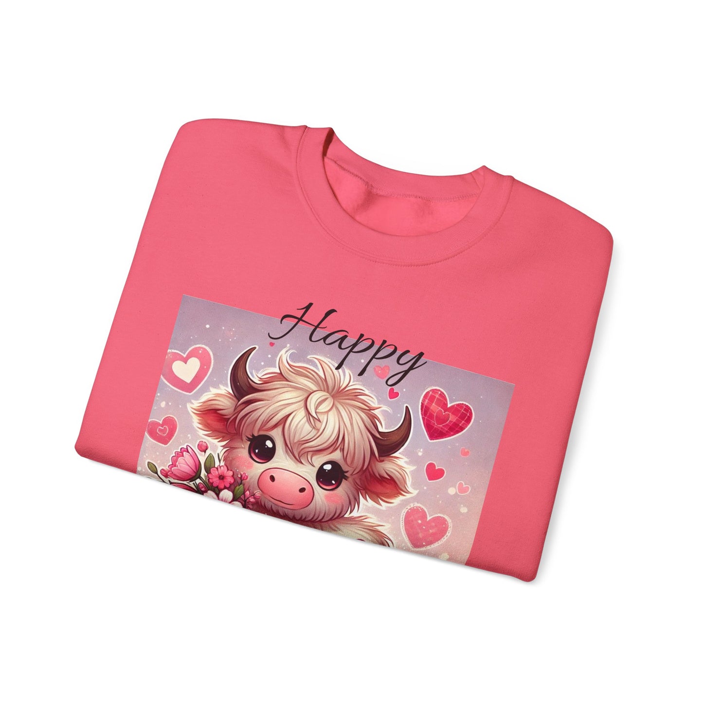 Valentines Day Highland Cow Crewneck