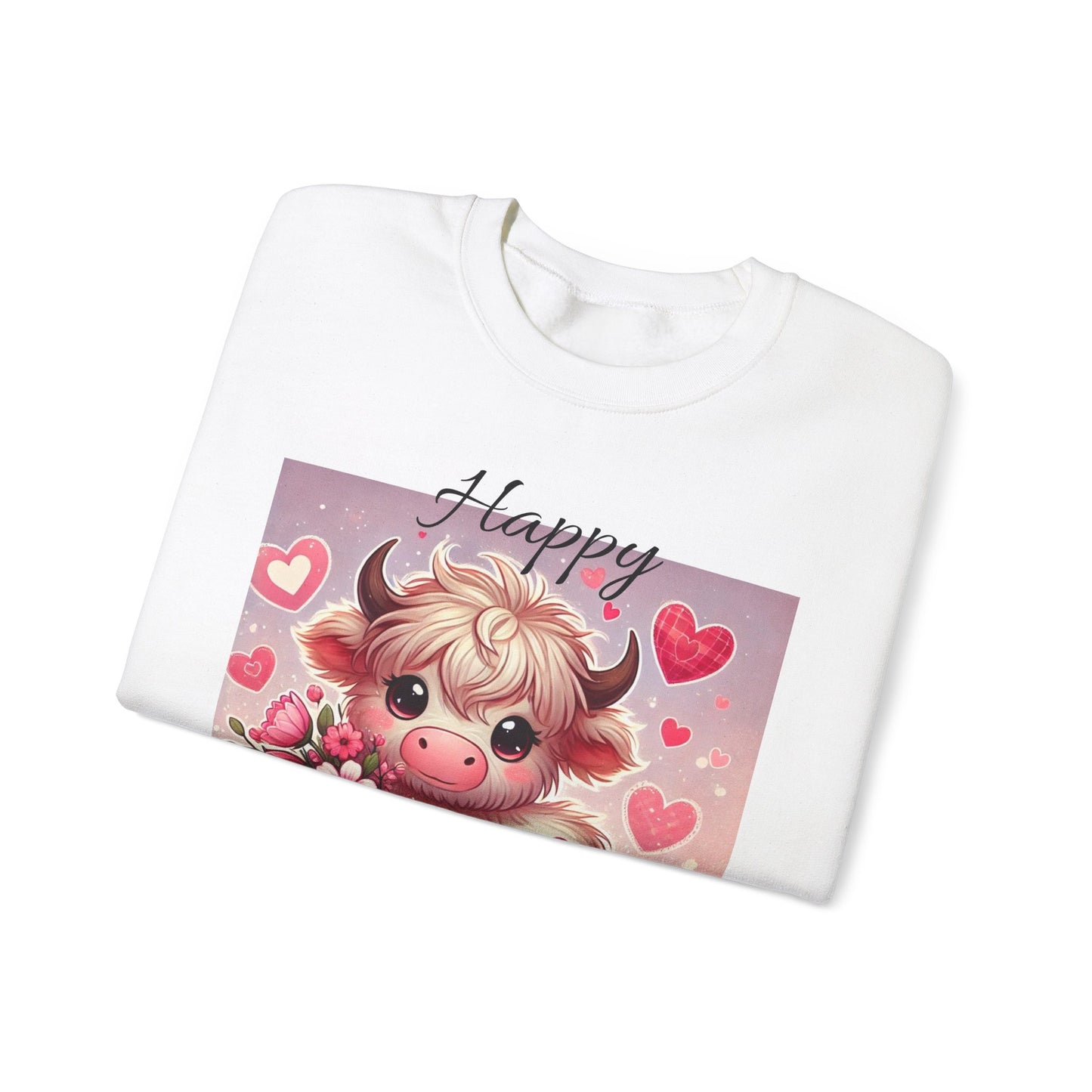 Valentines Day Highland Cow Crewneck