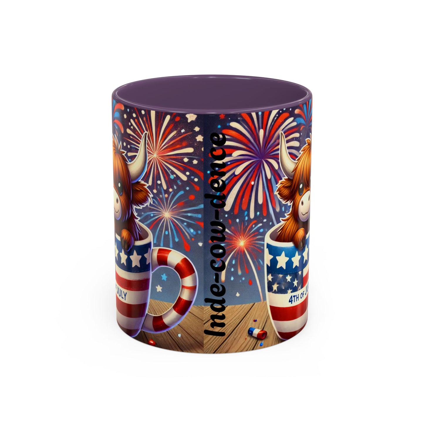 Cute 4th Of July Highland Cow