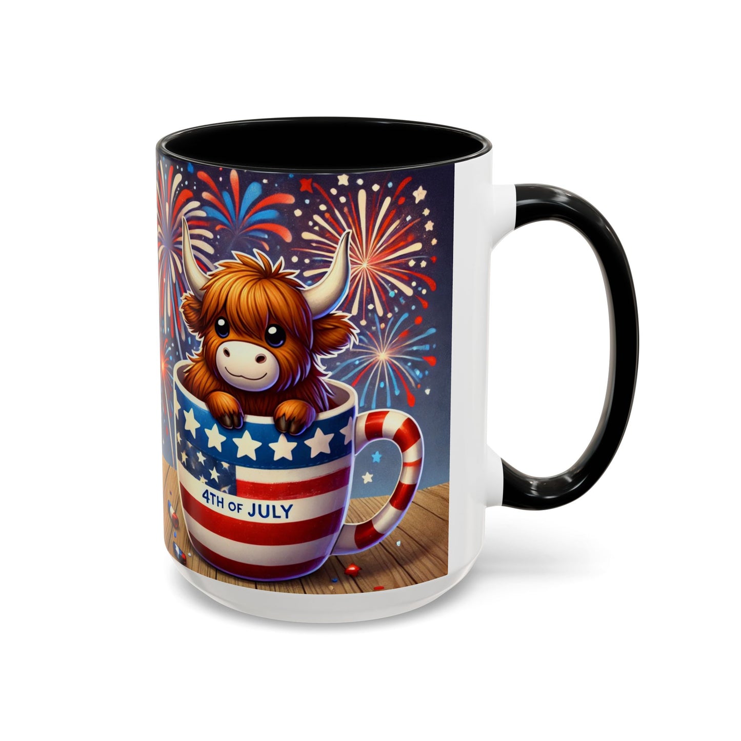 Cute 4th Of July Highland Cow