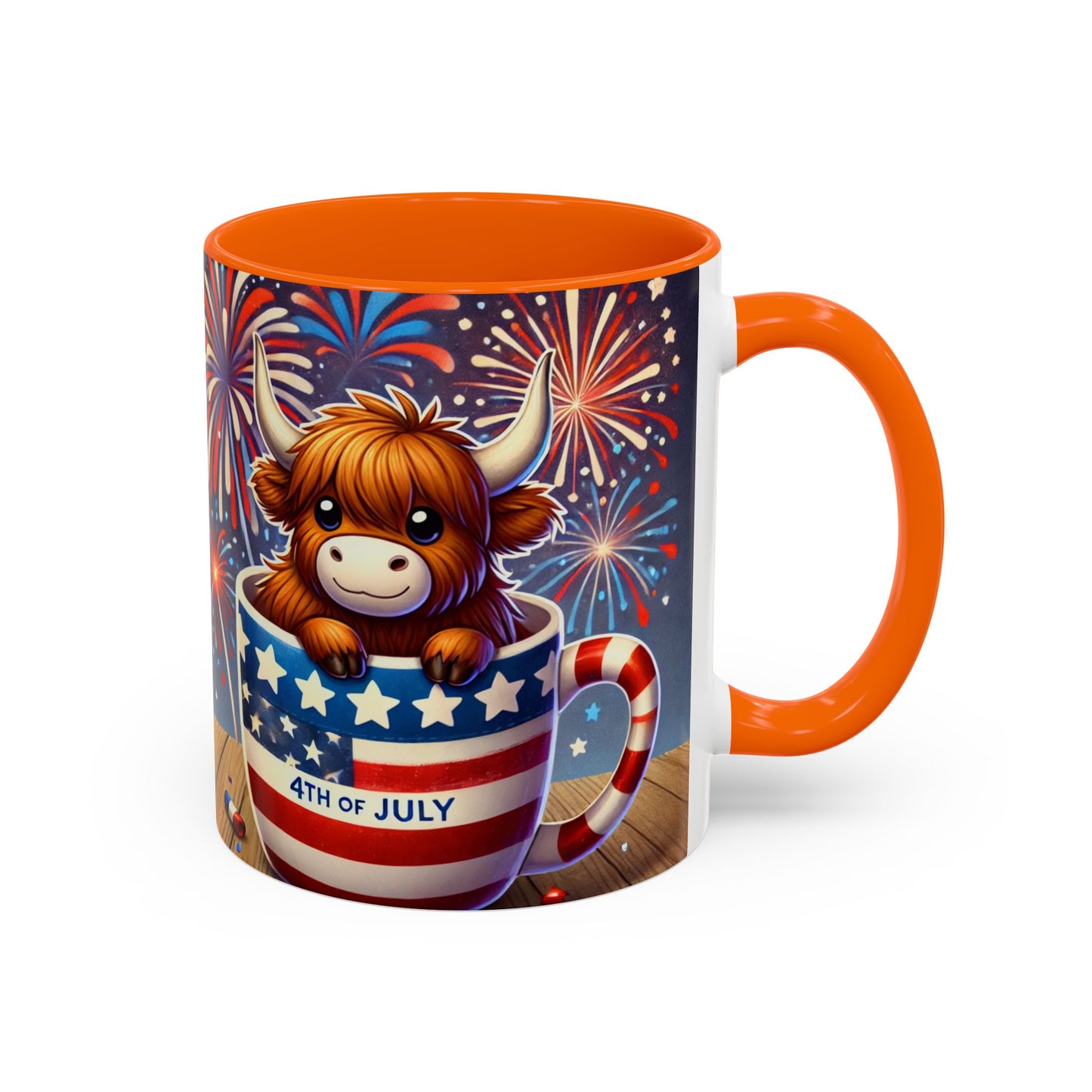Cute 4th Of July Highland Cow