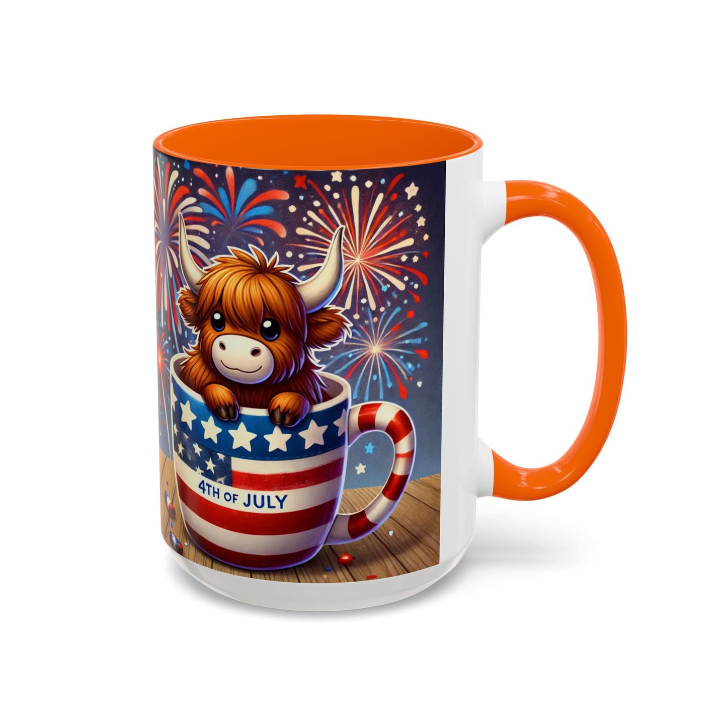 Cute 4th Of July Highland Cow
