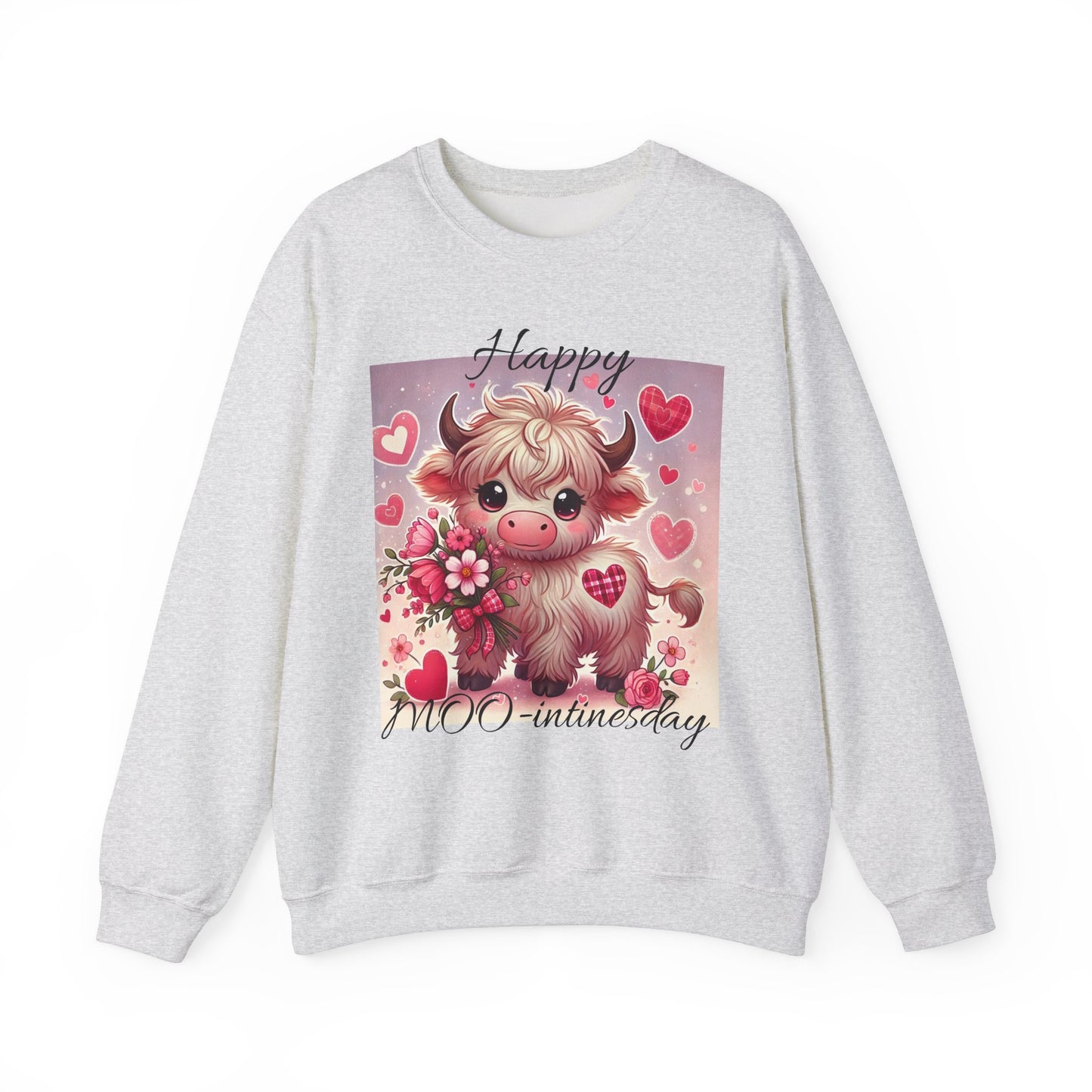 Valentines Day Highland Cow Crewneck