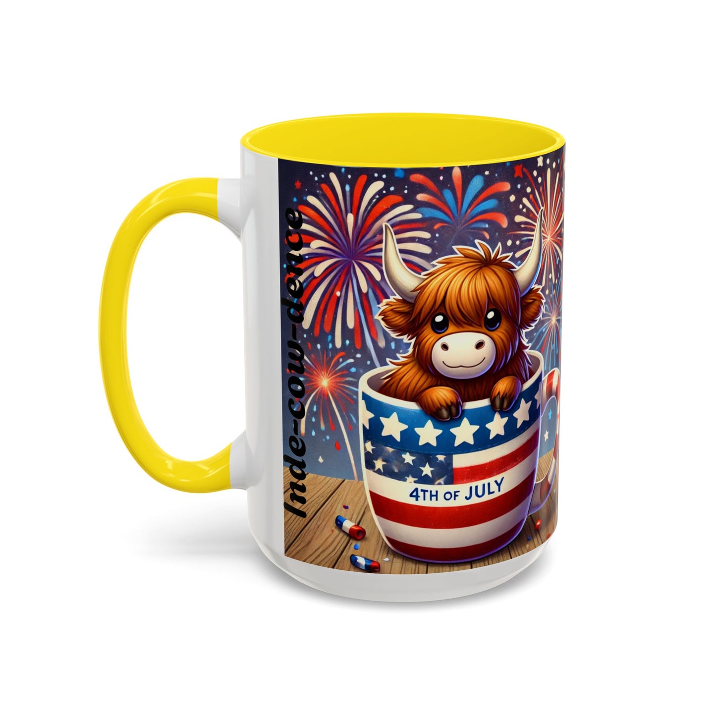 Cute 4th Of July Highland Cow