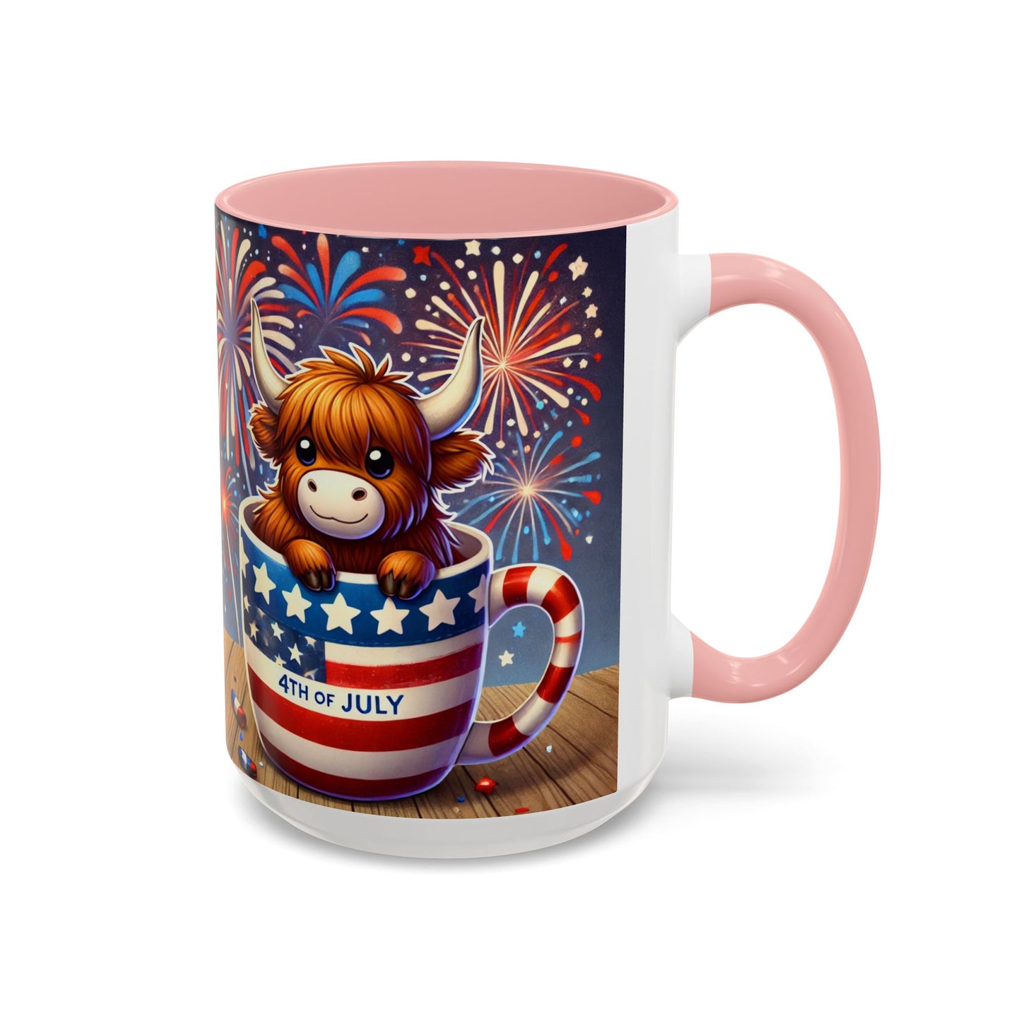 Cute 4th Of July Highland Cow
