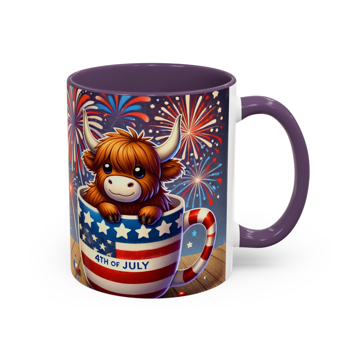 Cute 4th Of July Highland Cow