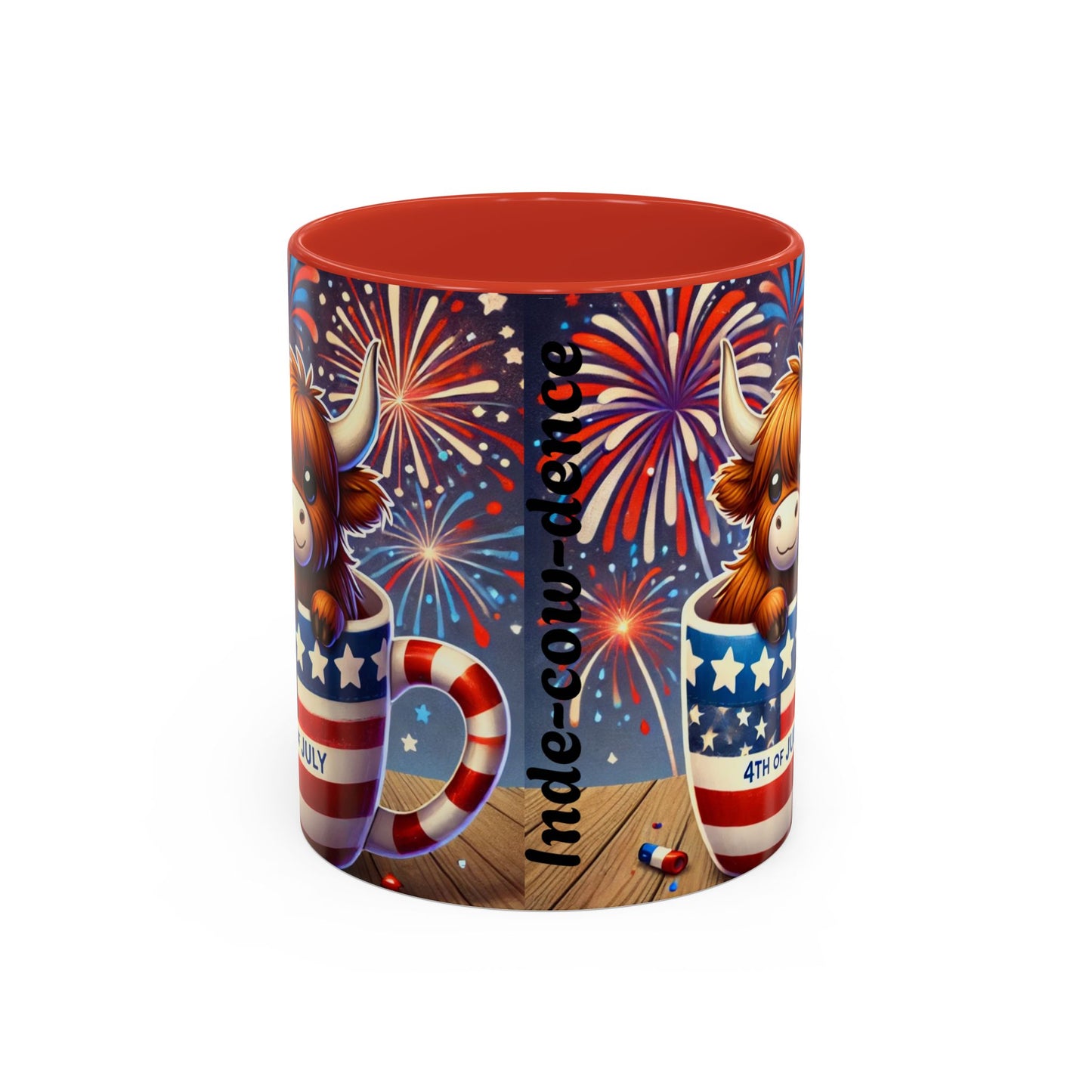 Cute 4th Of July Highland Cow