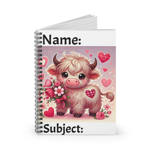 Valentines Day Spiral Notebook