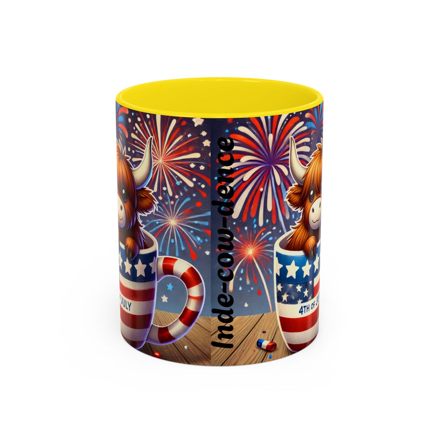 Cute 4th Of July Highland Cow
