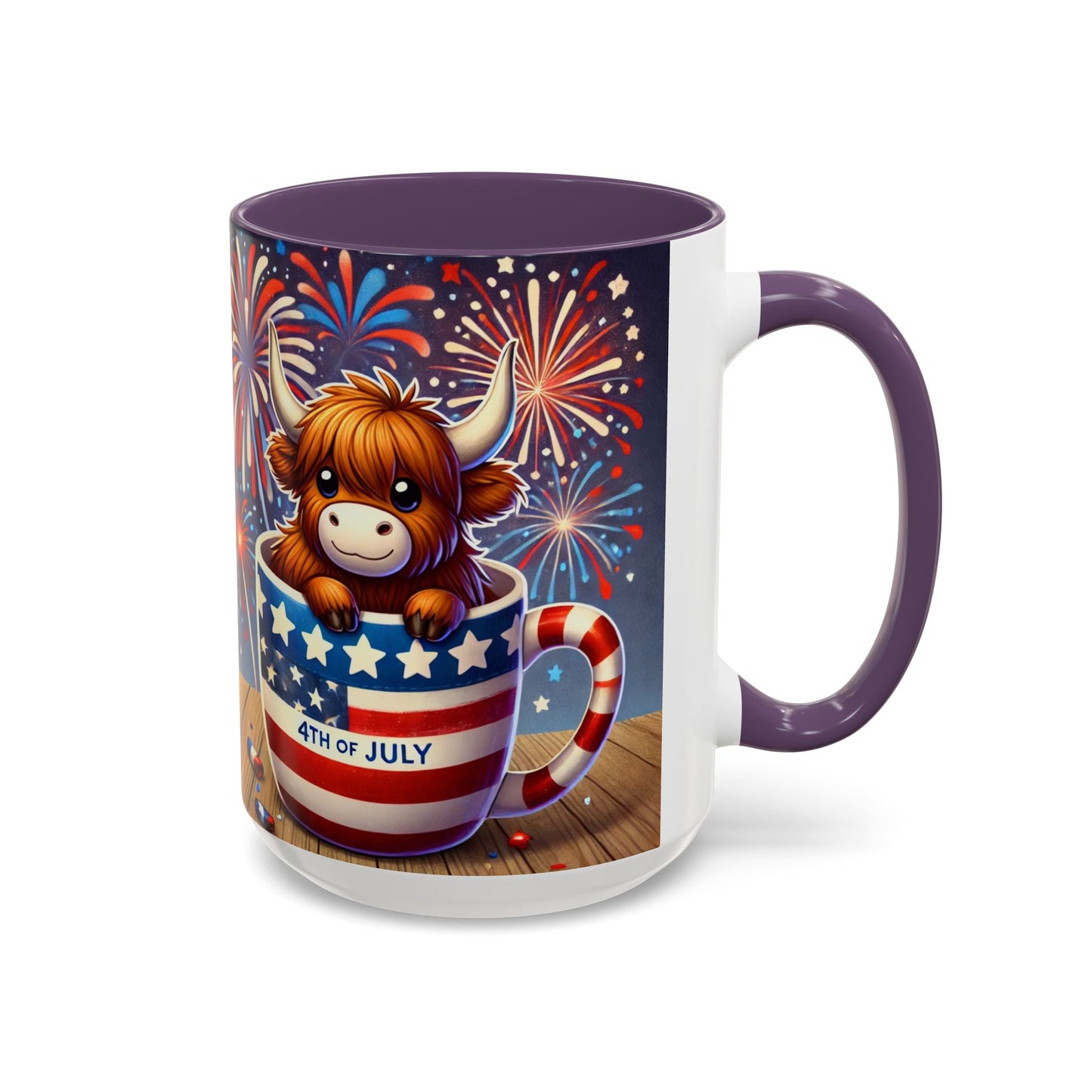 Cute 4th Of July Highland Cow