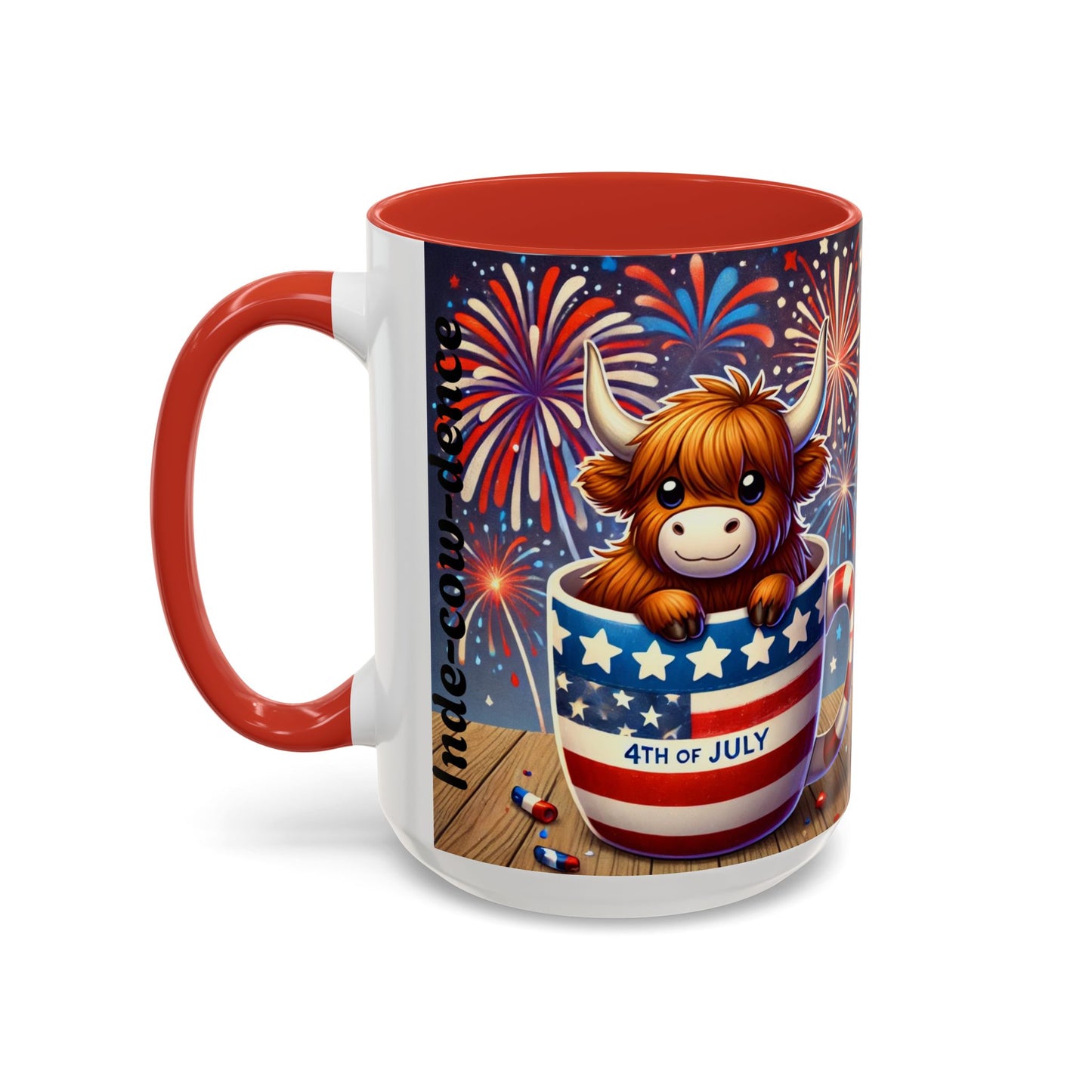 Cute 4th Of July Highland Cow