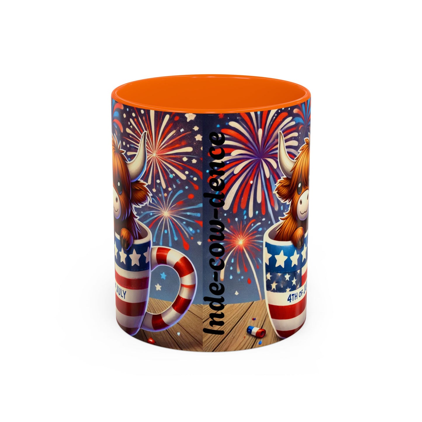 Cute 4th Of July Highland Cow