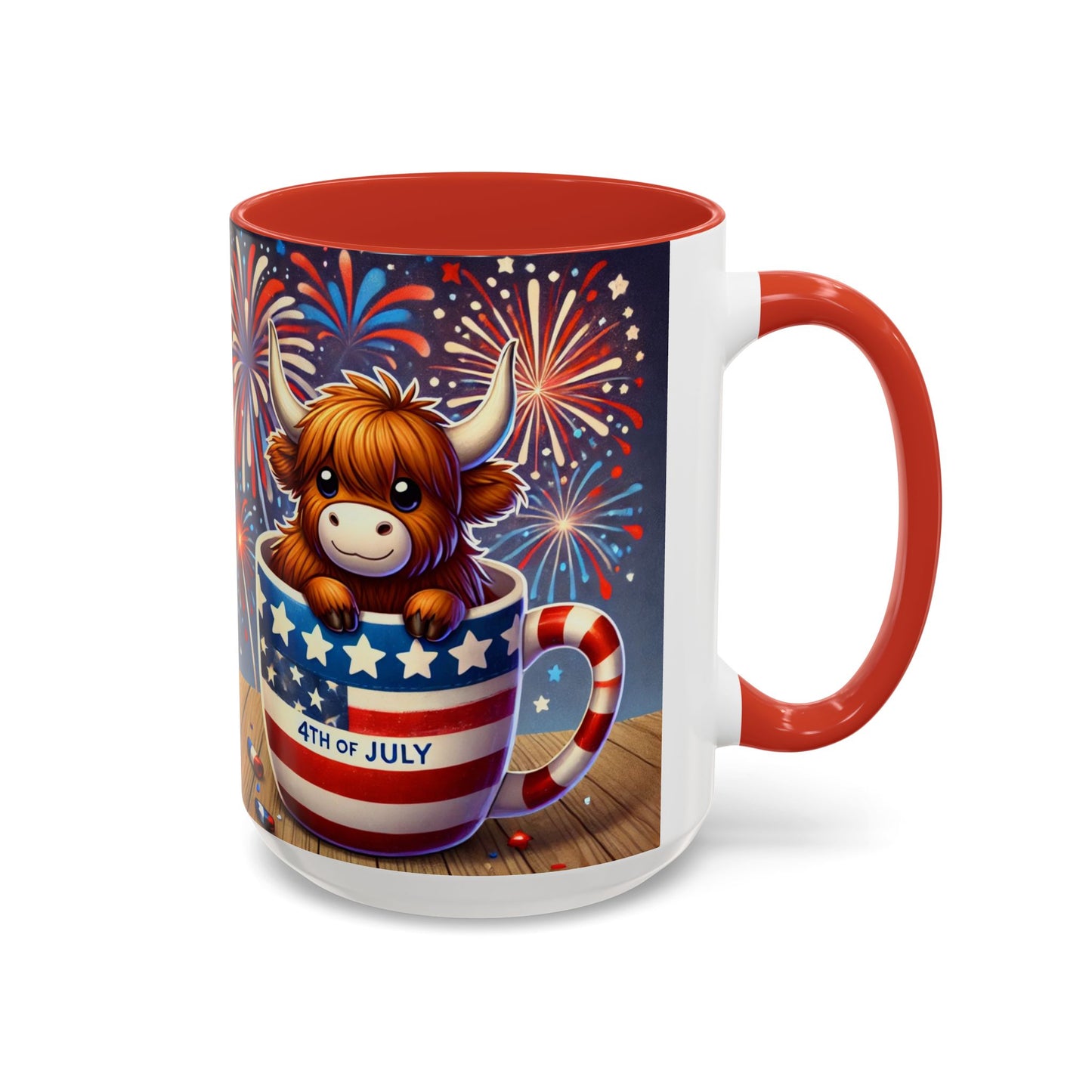 Cute 4th Of July Highland Cow