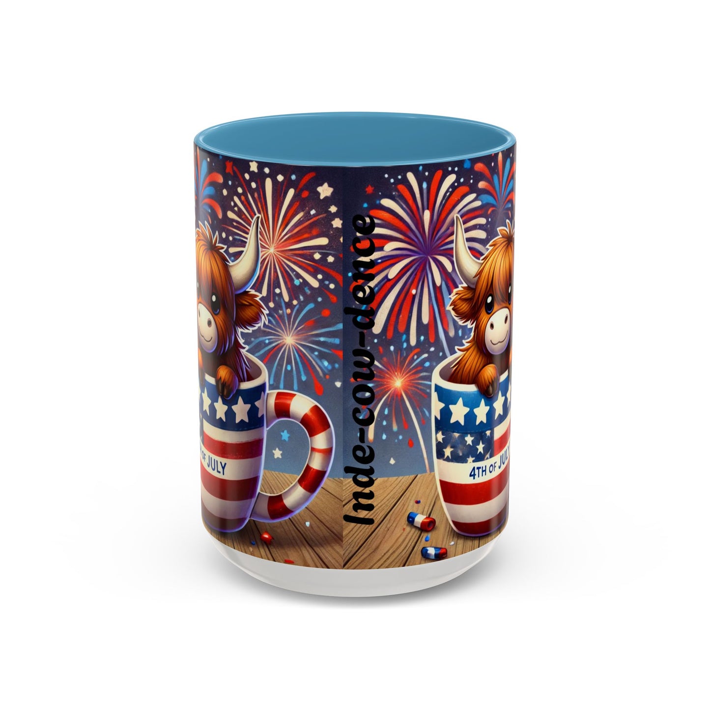 Cute 4th Of July Highland Cow