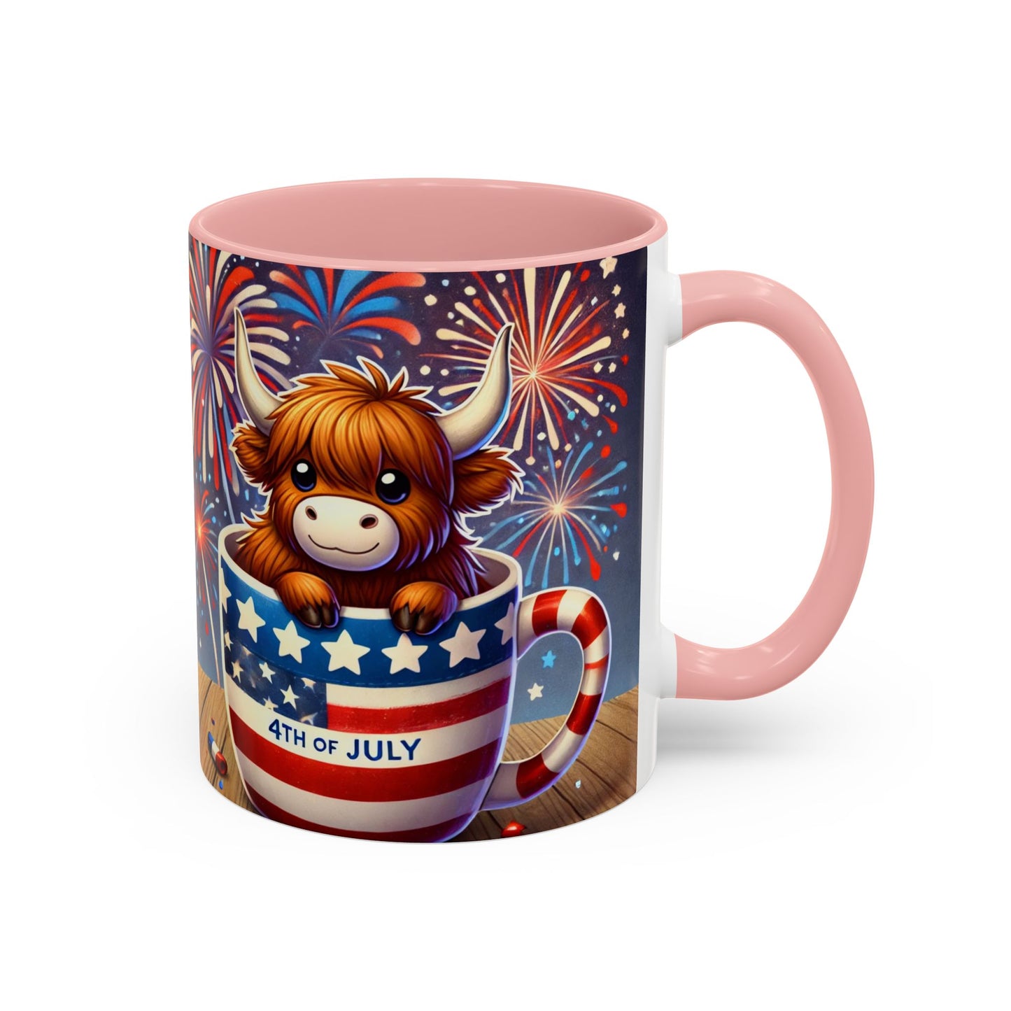 Cute 4th Of July Highland Cow