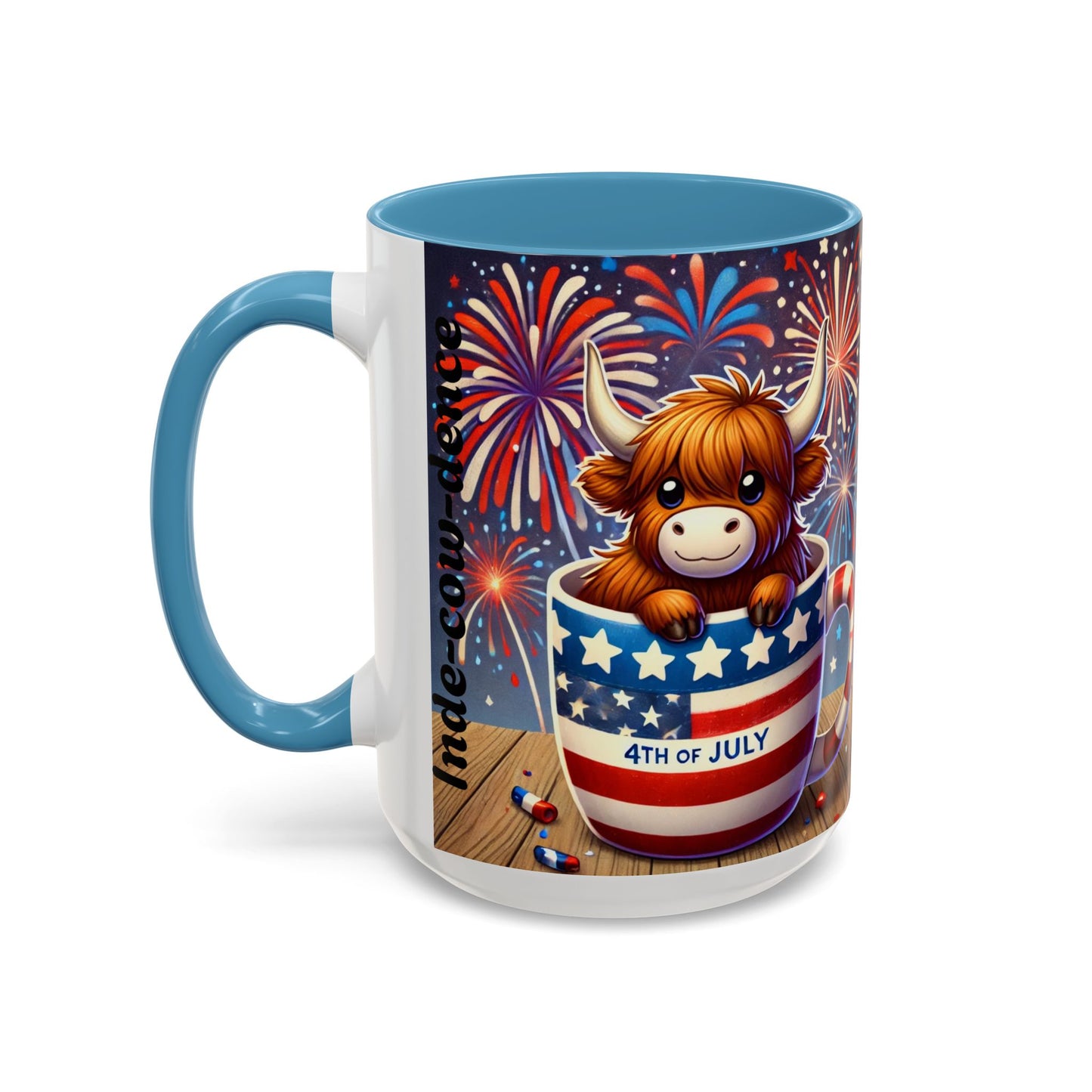 Cute 4th Of July Highland Cow