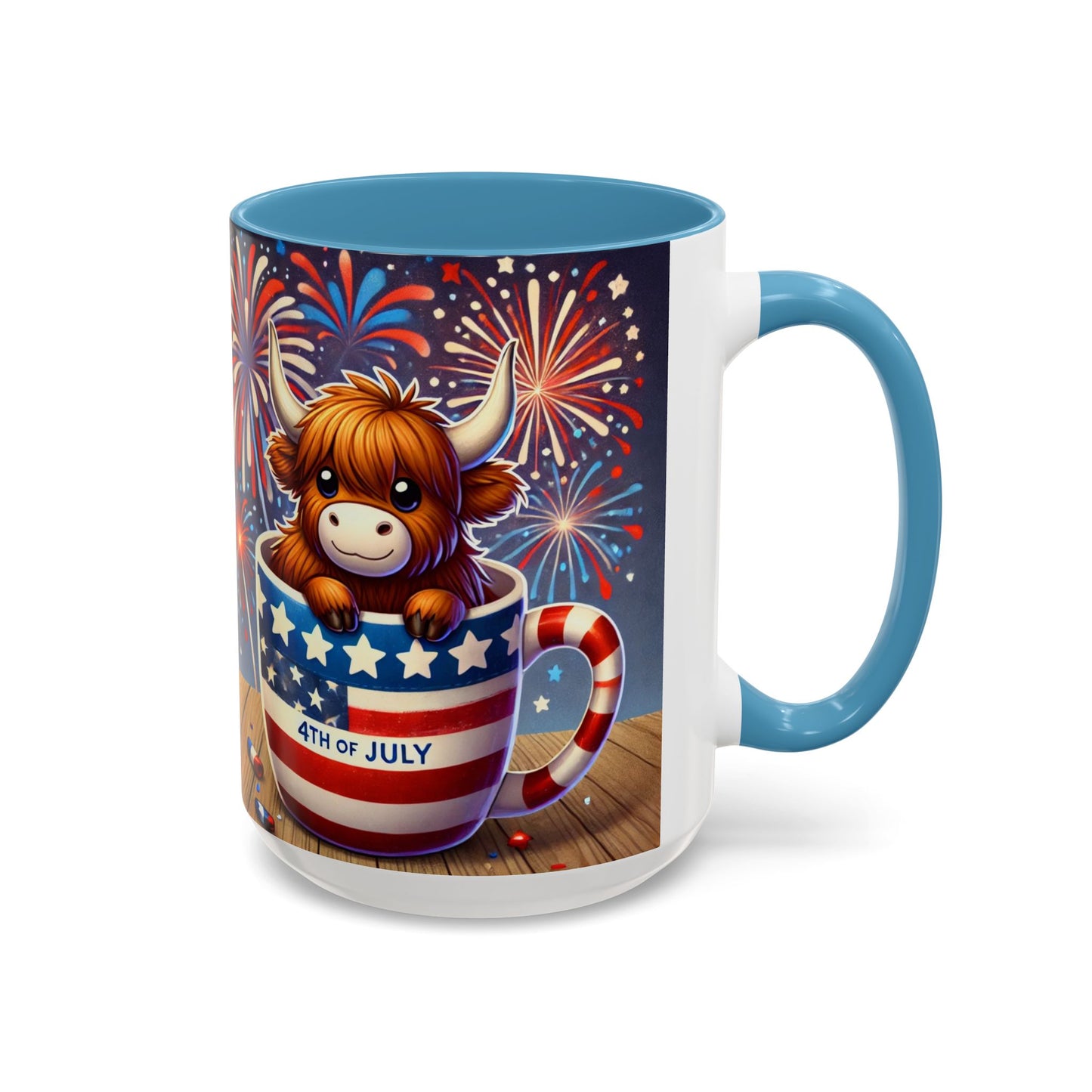 Cute 4th Of July Highland Cow