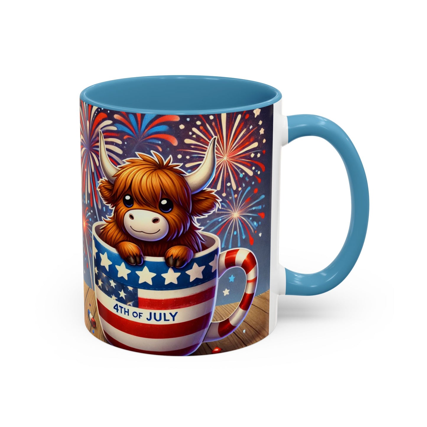 Cute 4th Of July Highland Cow