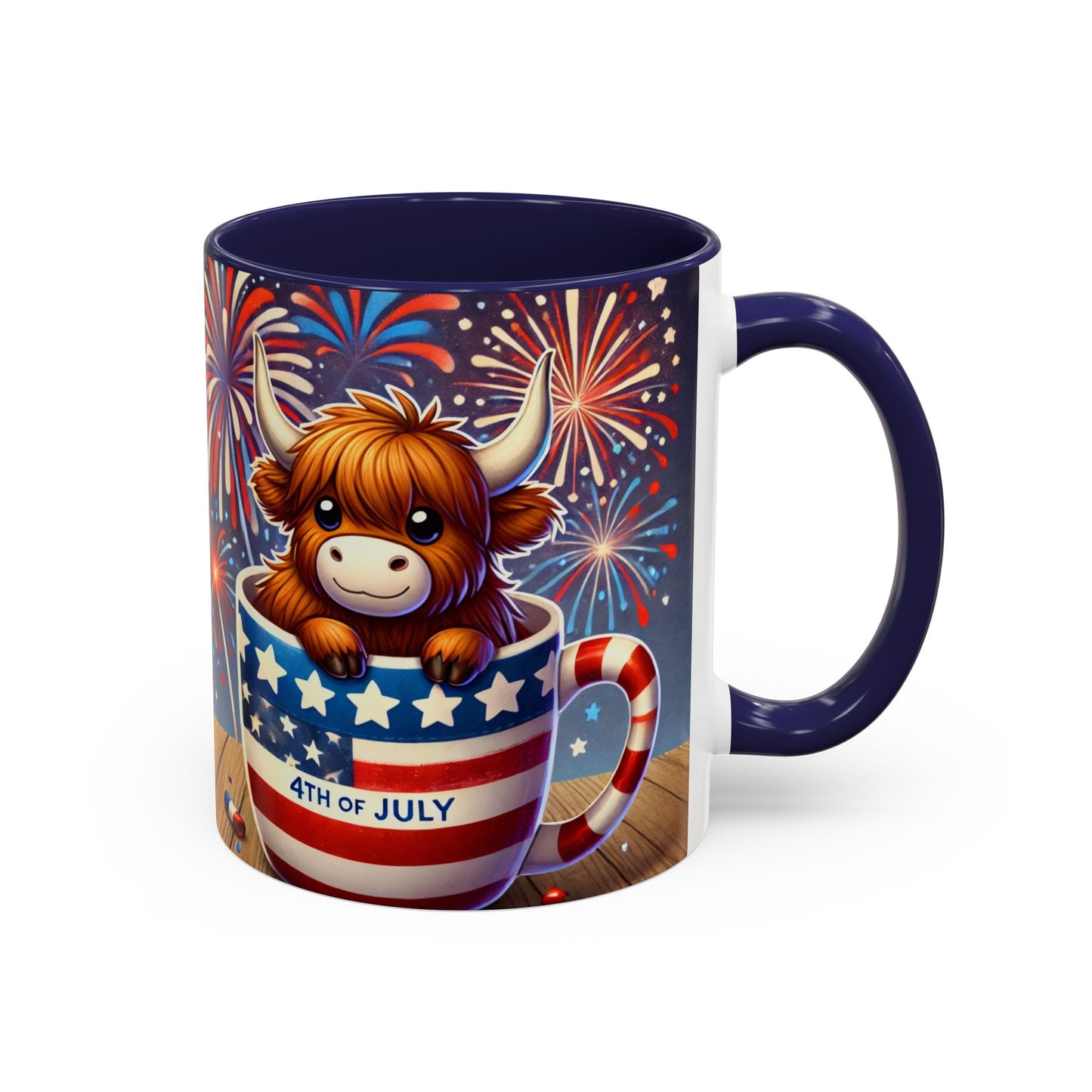 Cute 4th Of July Highland Cow