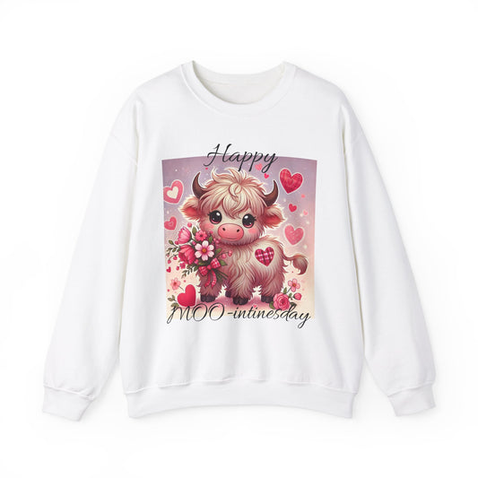 Valentines Day Highland Cow Crewneck