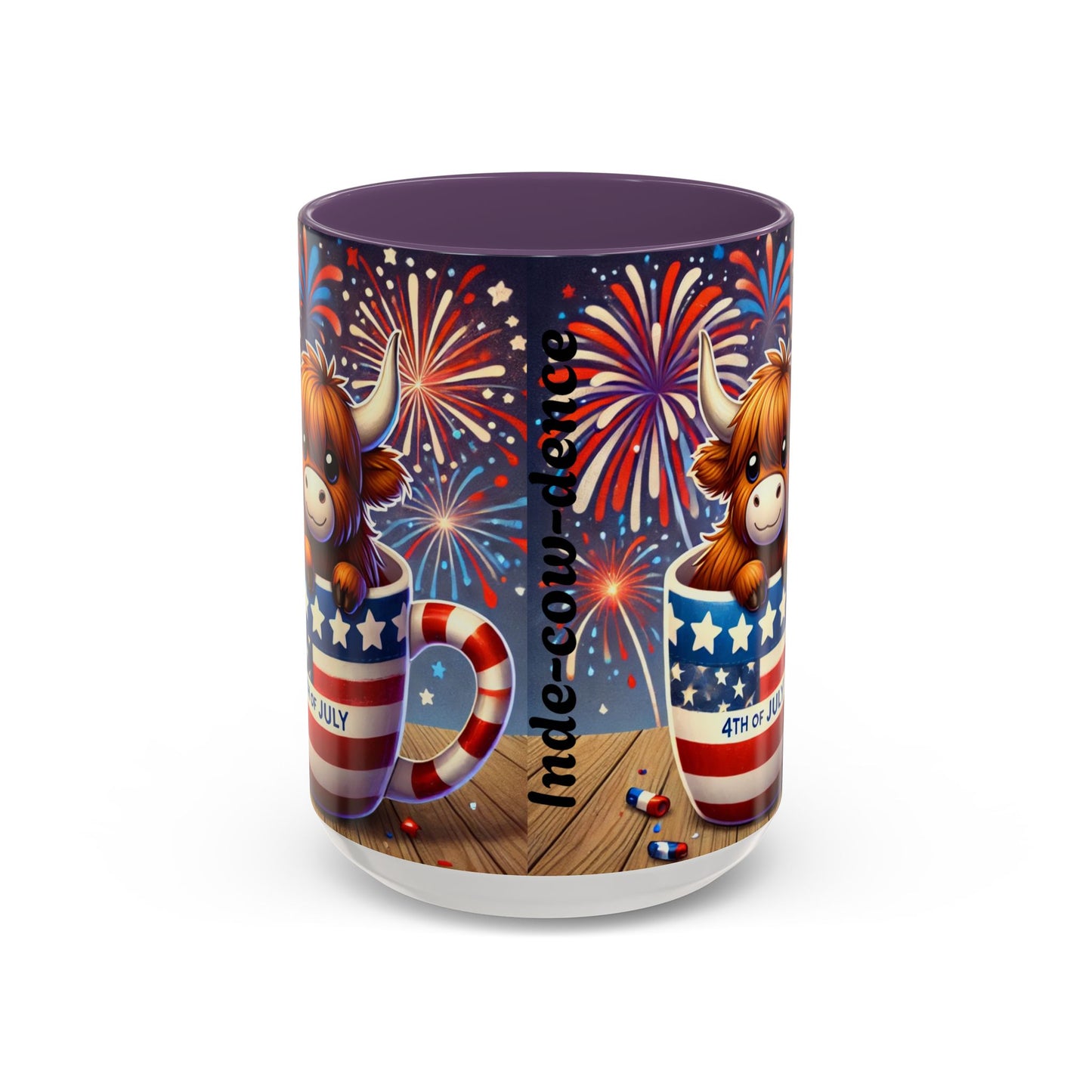 Cute 4th Of July Highland Cow