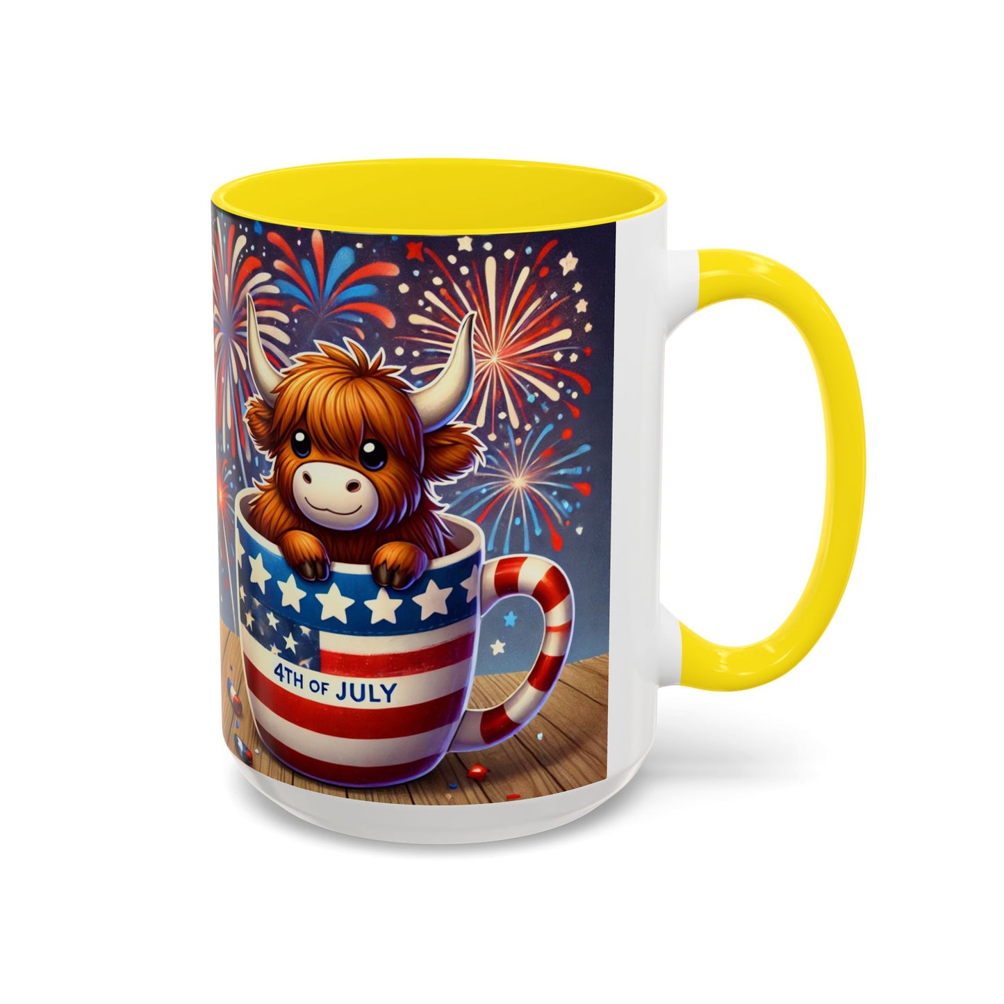 Cute 4th Of July Highland Cow