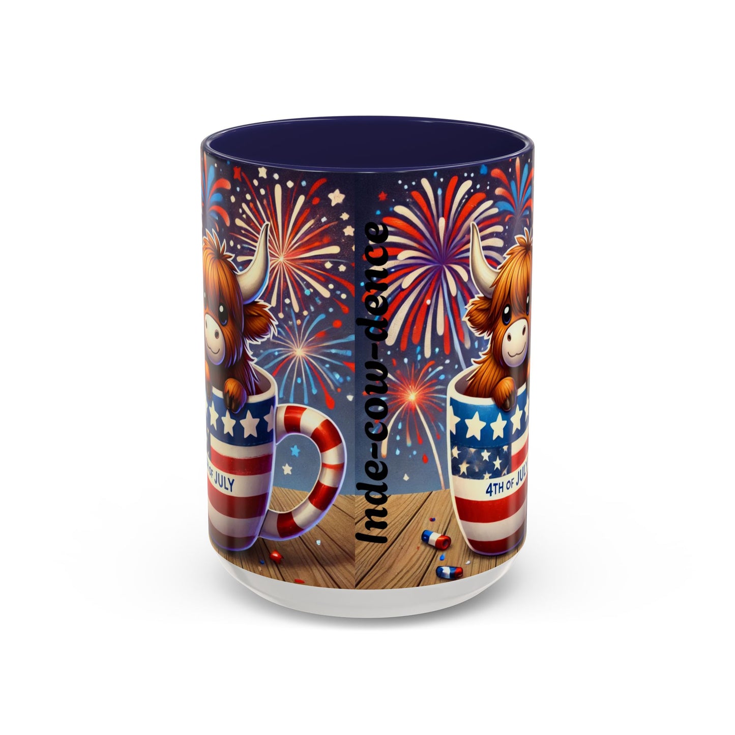 Cute 4th Of July Highland Cow